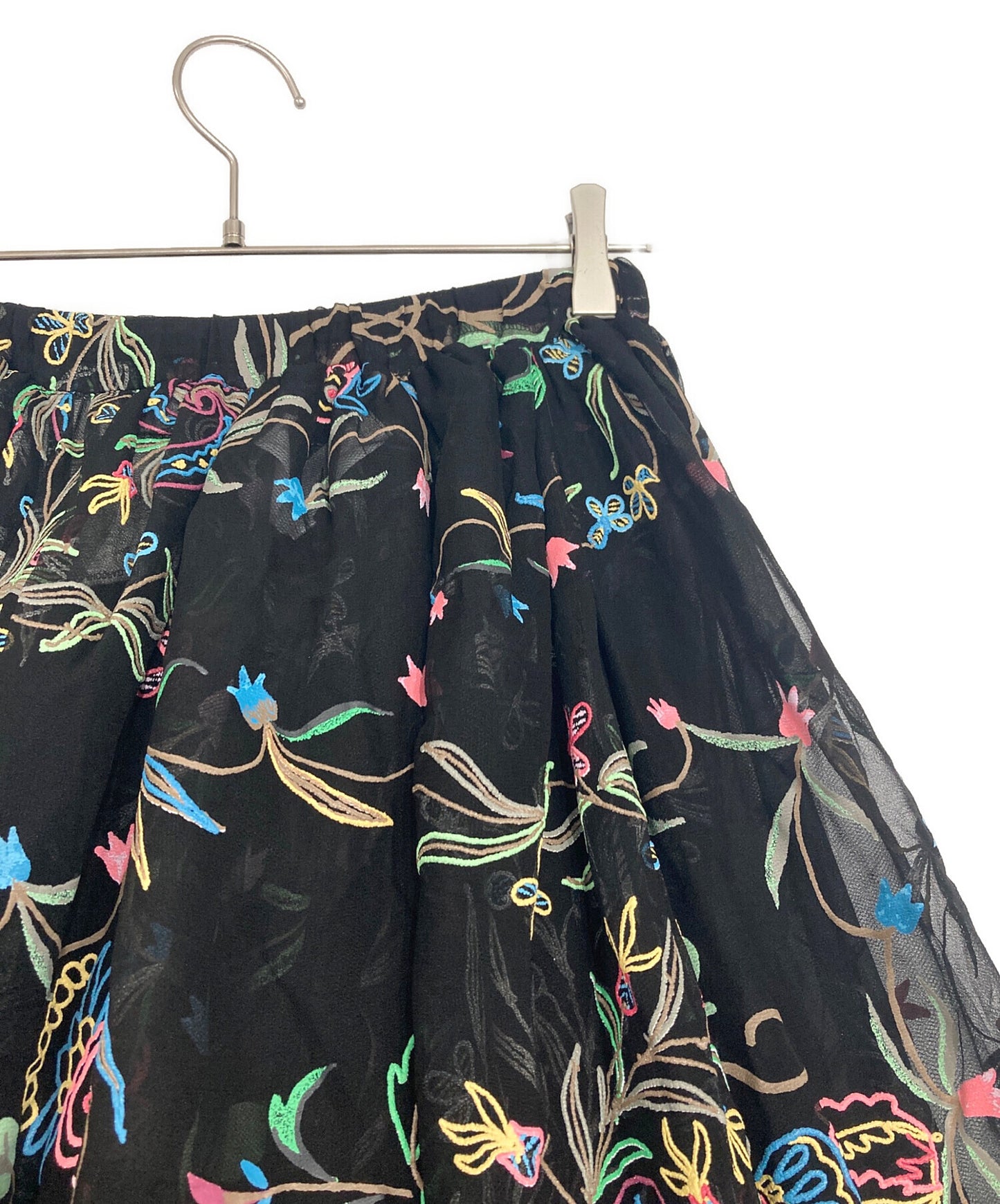 [Pre-owned] TAO COMME des GARCONS Flower Print Sheer Skirt TJ-S006/AD2022