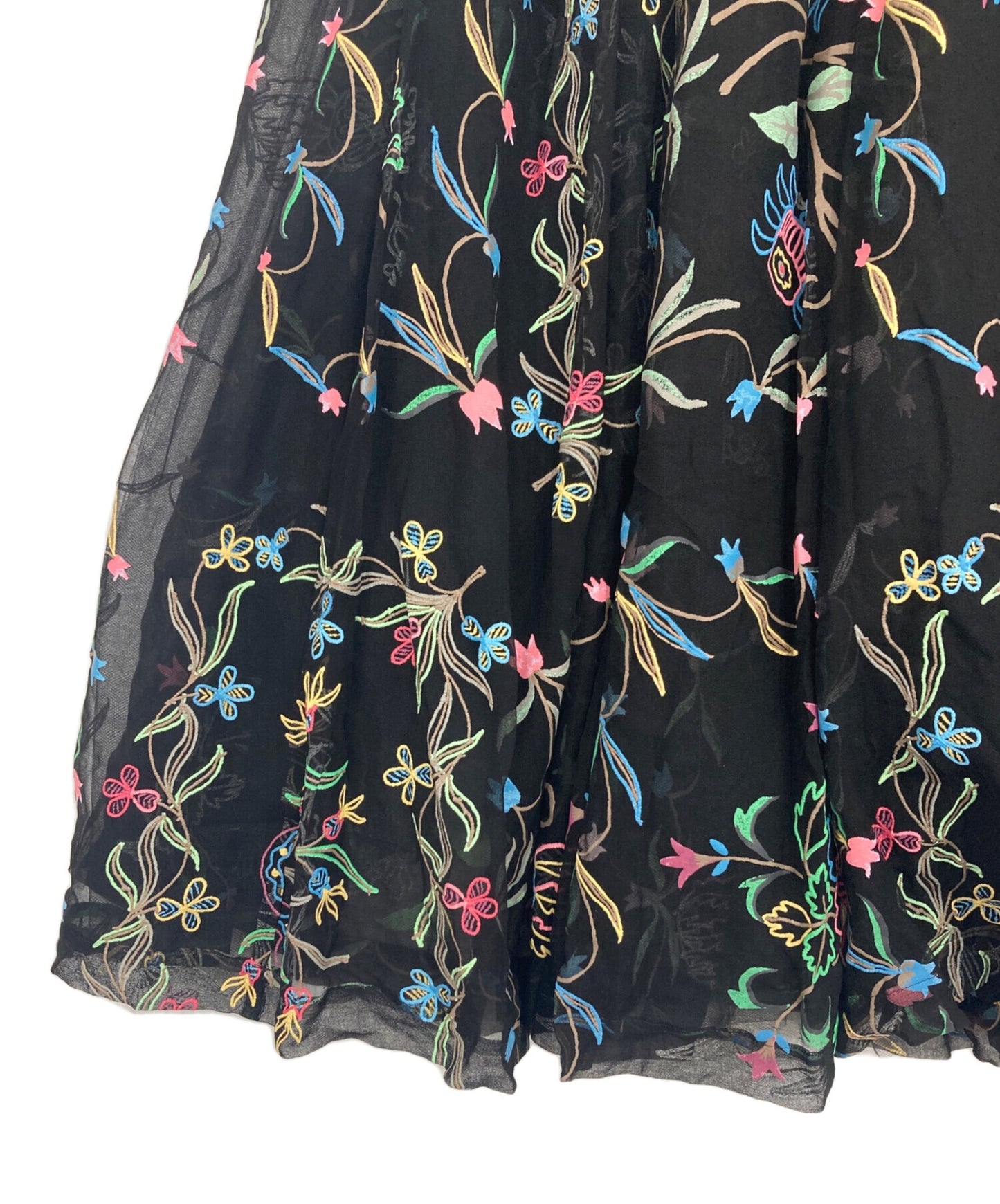 [Pre-owned] TAO COMME des GARCONS Flower Print Sheer Skirt TJ-S006/AD2022