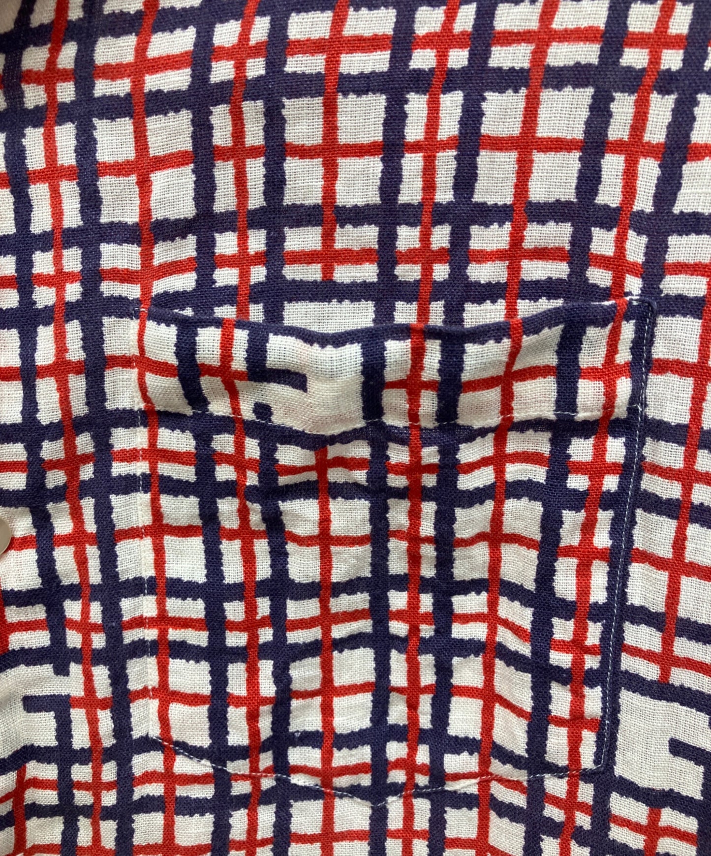 [Pre-owned] GUCCI Square G tartan plaid linen shirt 742706