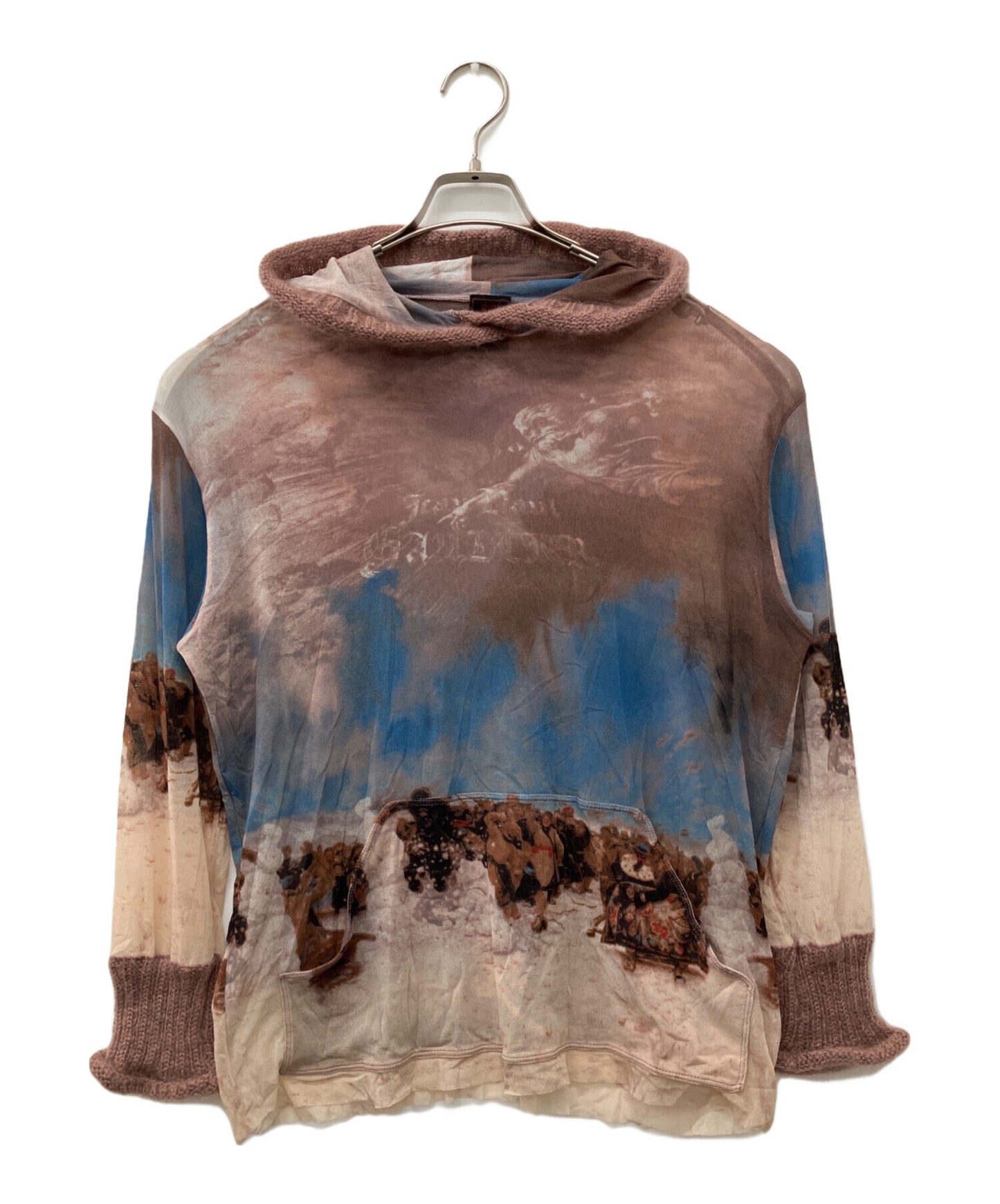 [Pre-owned] Jean Paul GAULTIER CLASSIQUE Power Net Hoodie with Knit Switching