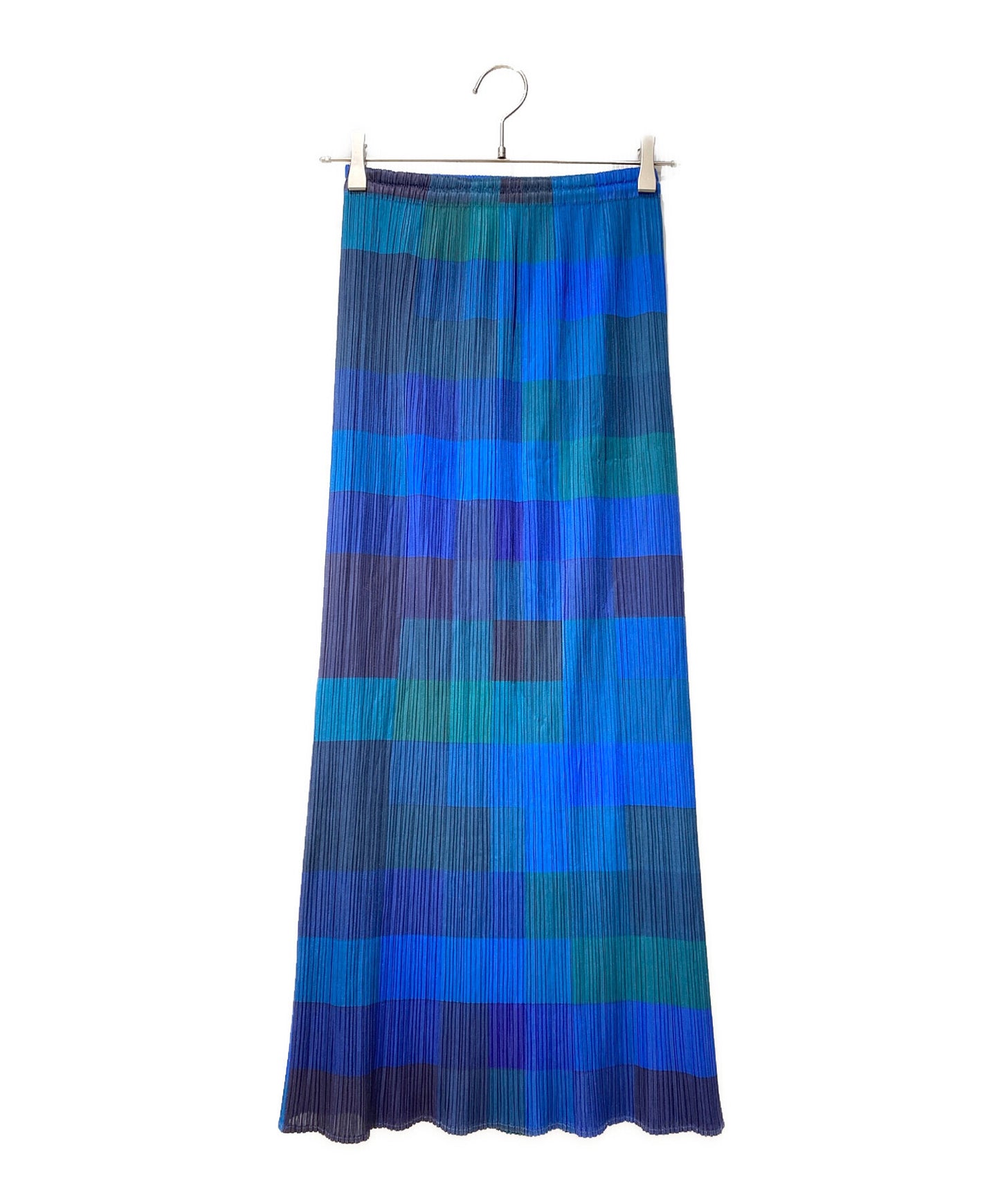 [Pre-owned] PLEATS PLEASE Colorful Gradation Mosaic/Pleated Skirt PP83-JG813