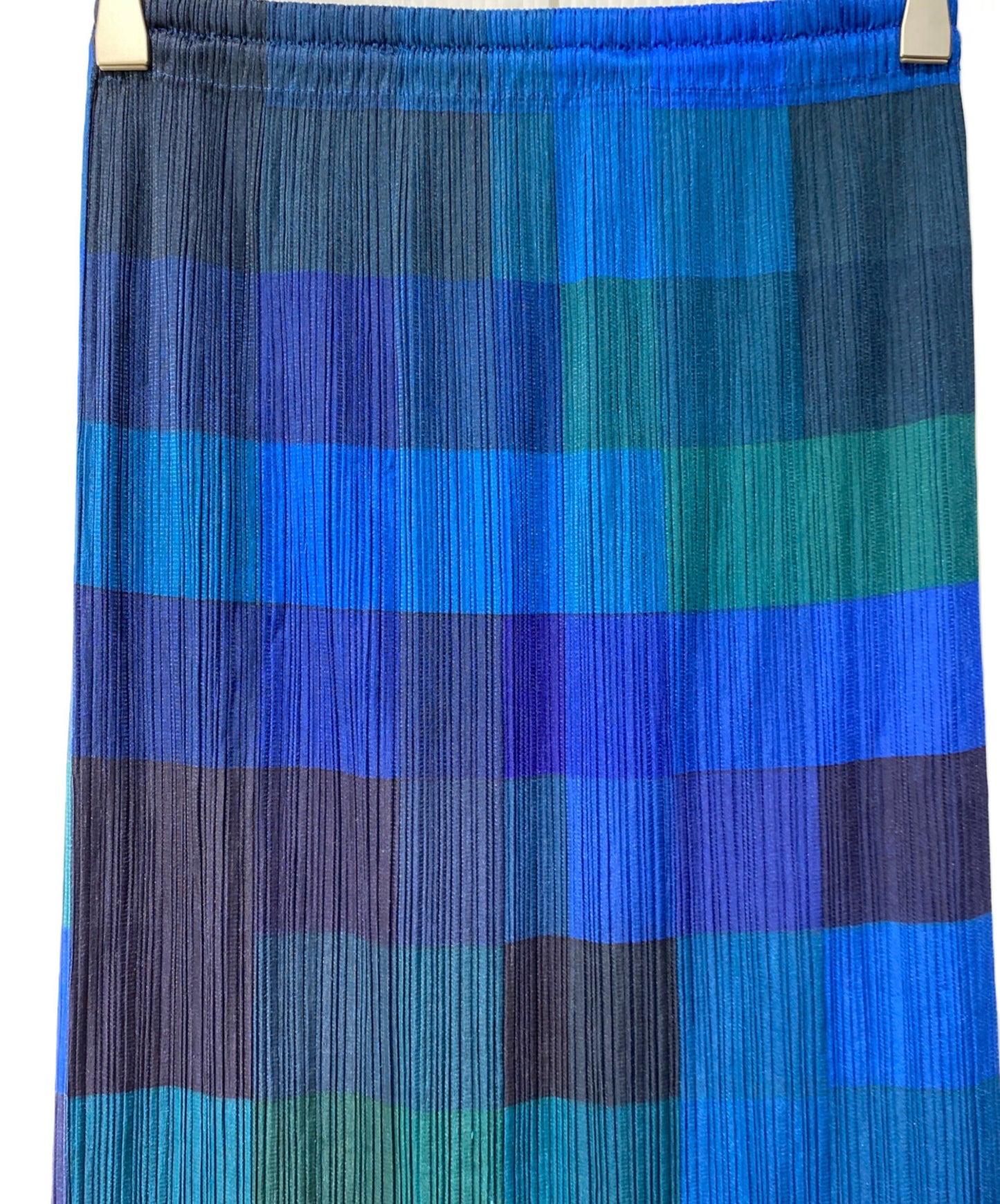 [Pre-owned] PLEATS PLEASE Colorful Gradation Mosaic/Pleated Skirt PP83-JG813