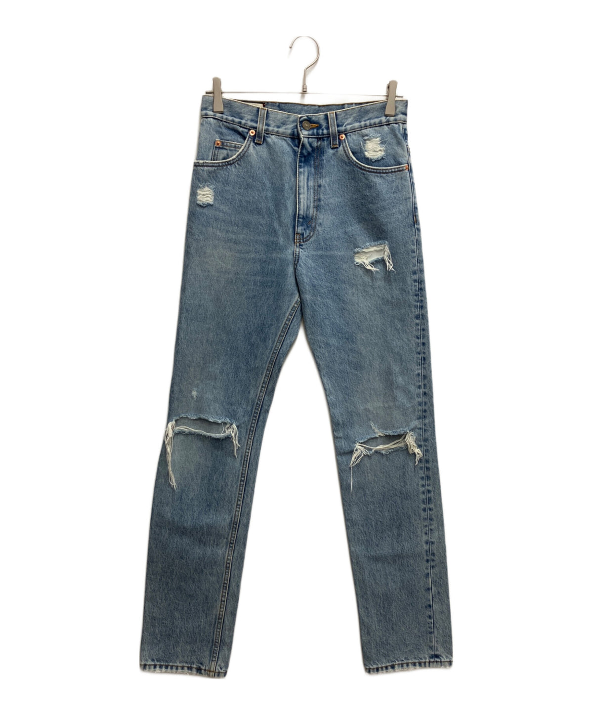 [Pre-owned] GUCCI Eco Bleached Dripped Organic Denim Pants 623953