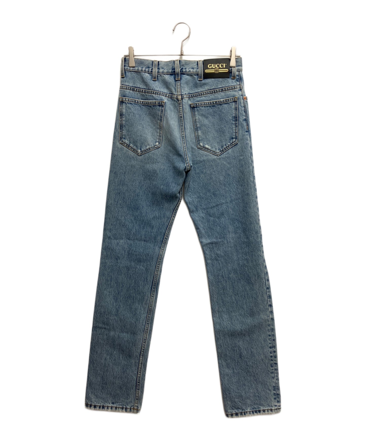 [Pre-owned] GUCCI Eco Bleached Dripped Organic Denim Pants 623953