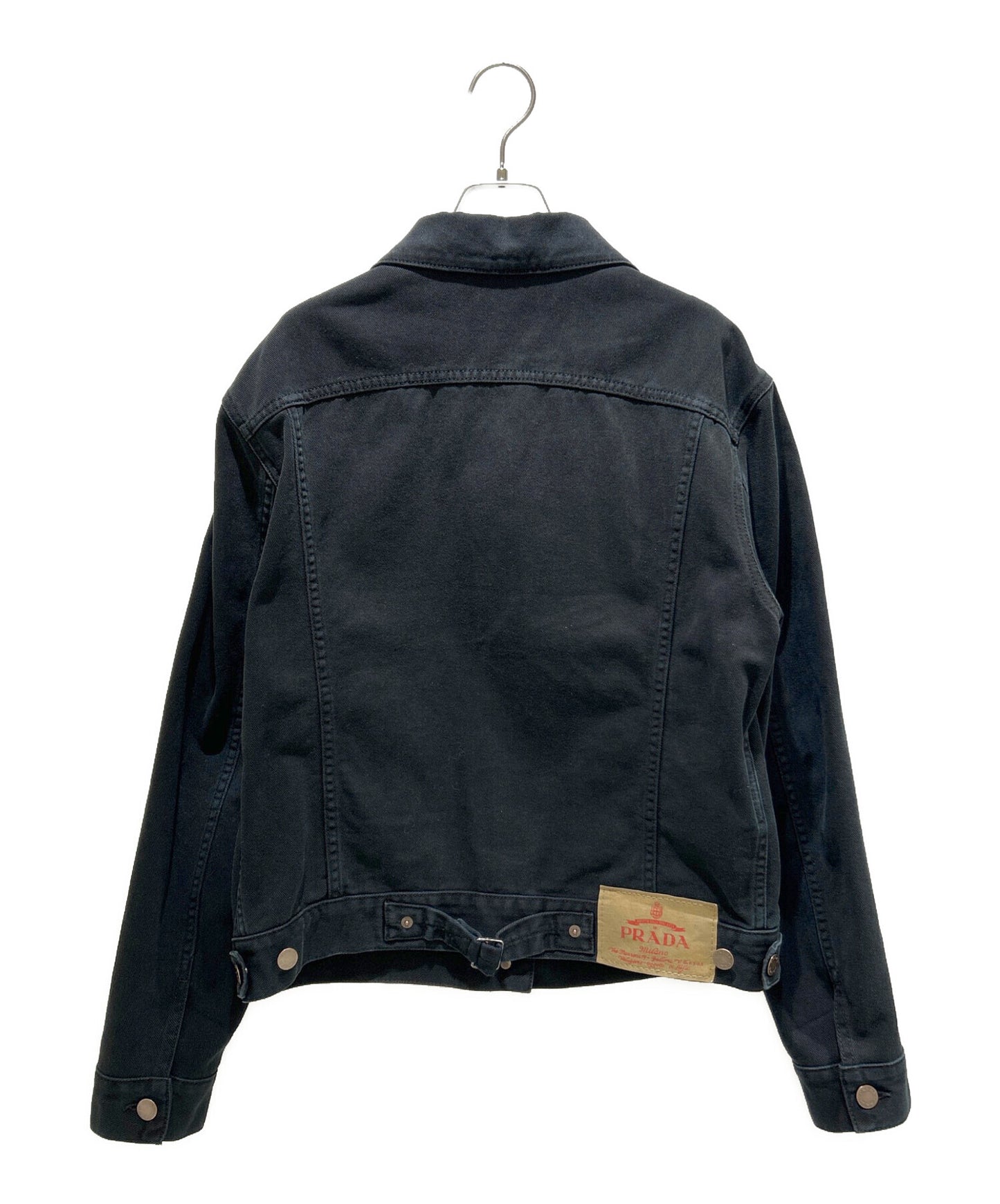 [Pre-owned] PRADA Denim Blouson Jacket / Triangle Logo / G-Jun / Washed GFB311 (RFID-compatible product)