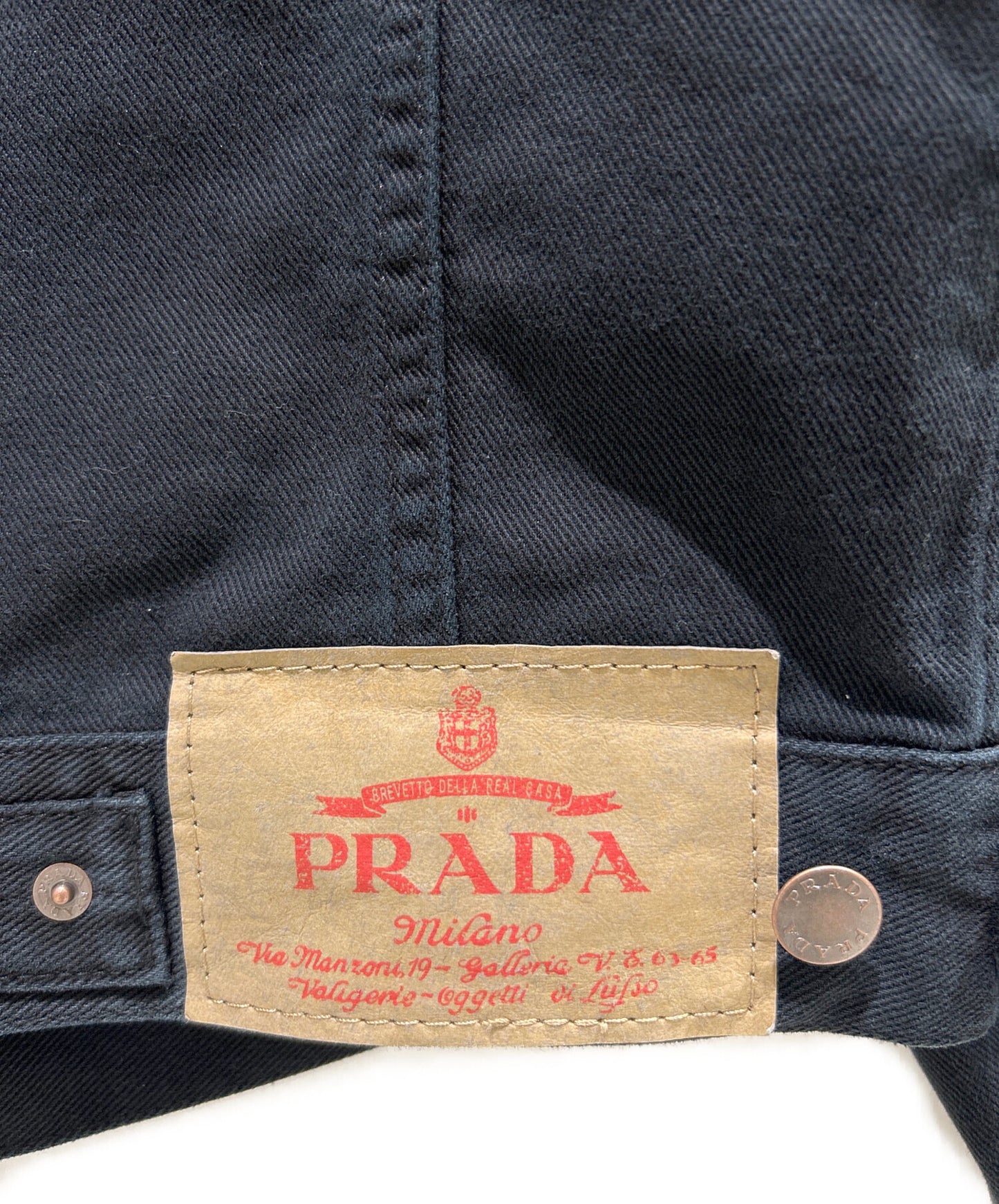 [Pre-owned] PRADA Denim Blouson Jacket / Triangle Logo / G-Jun / Washed GFB311 (RFID-compatible product)