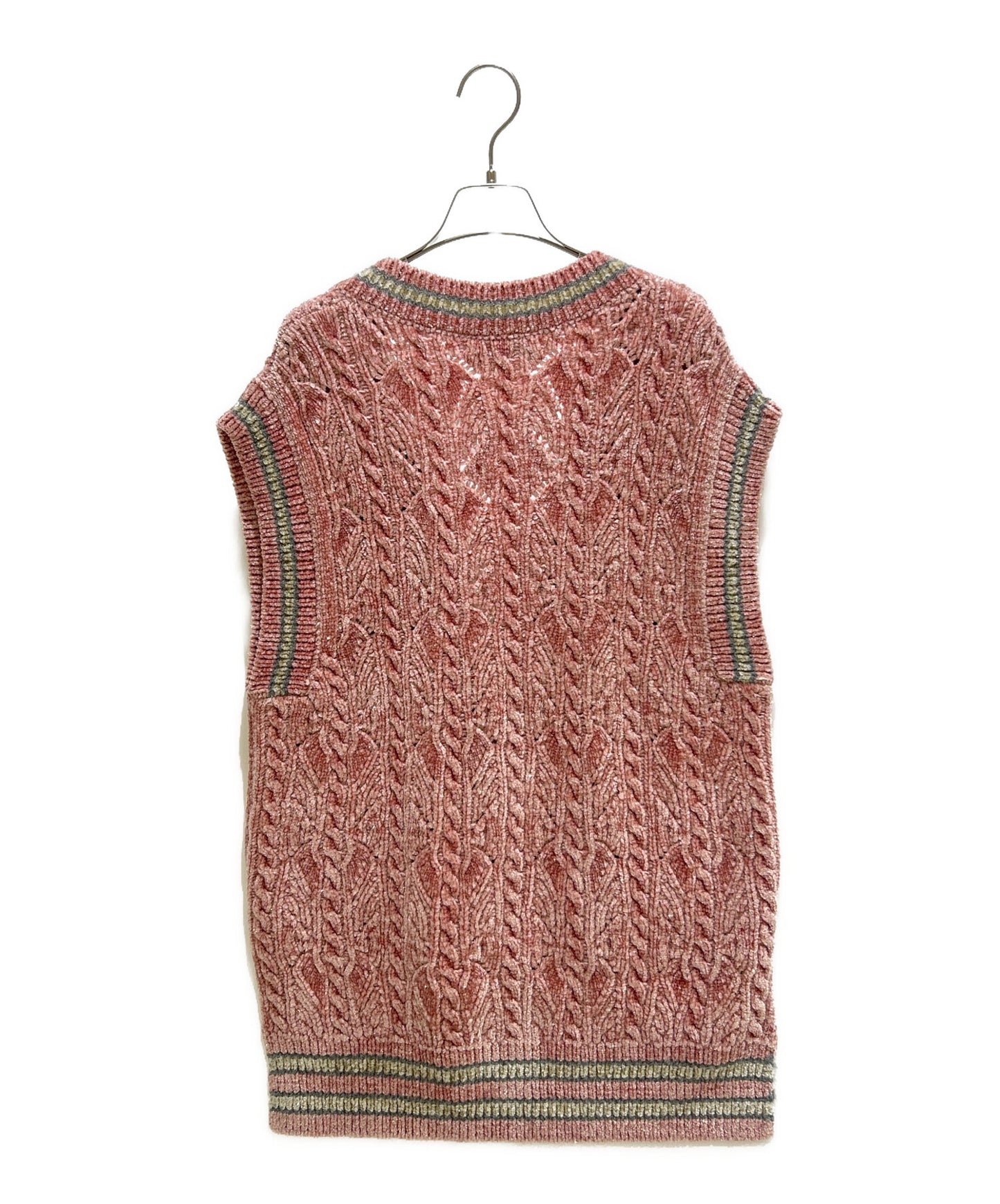[Pre-owned] CHANEL Coco button rayon knit vest P73530K10528/Coco mark/tweed P73530K10528