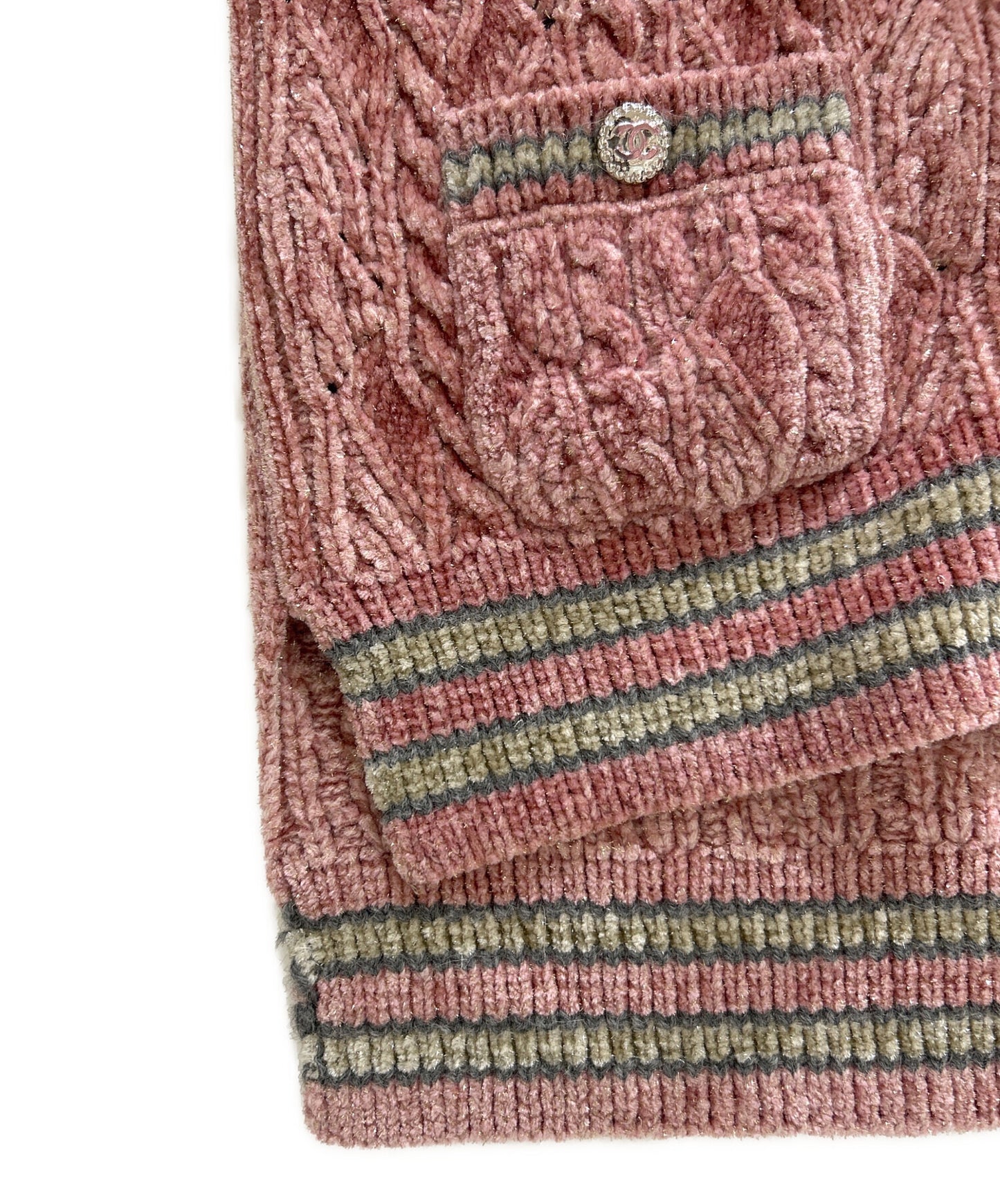 [Pre-owned] CHANEL Coco button rayon knit vest P73530K10528/Coco mark/tweed P73530K10528