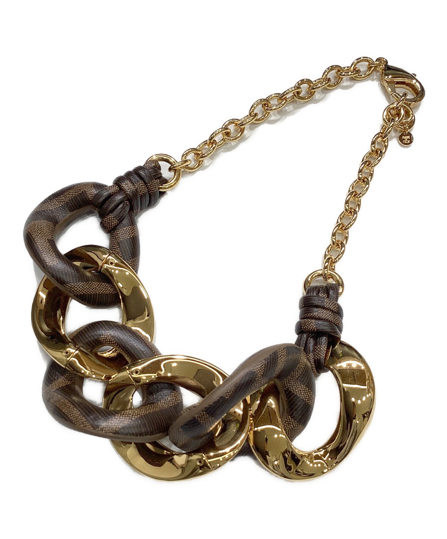 [Pre-owned] FENDI Zuccaraj chain necklace