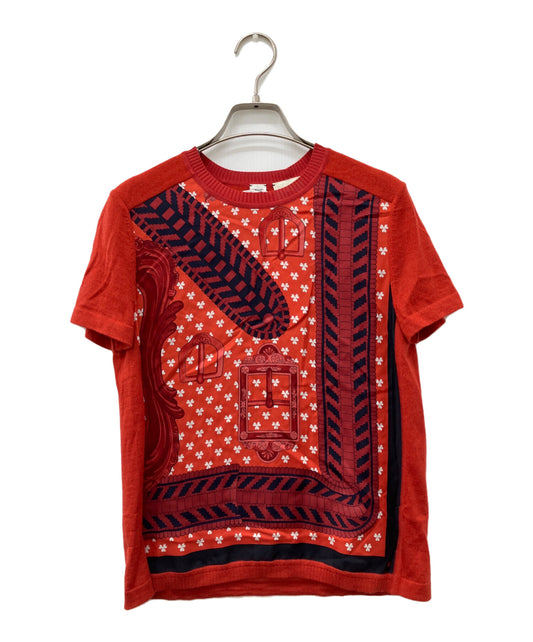 [Pre-owned] HERMES Silk cashmere short-sleeved knit 97-7758