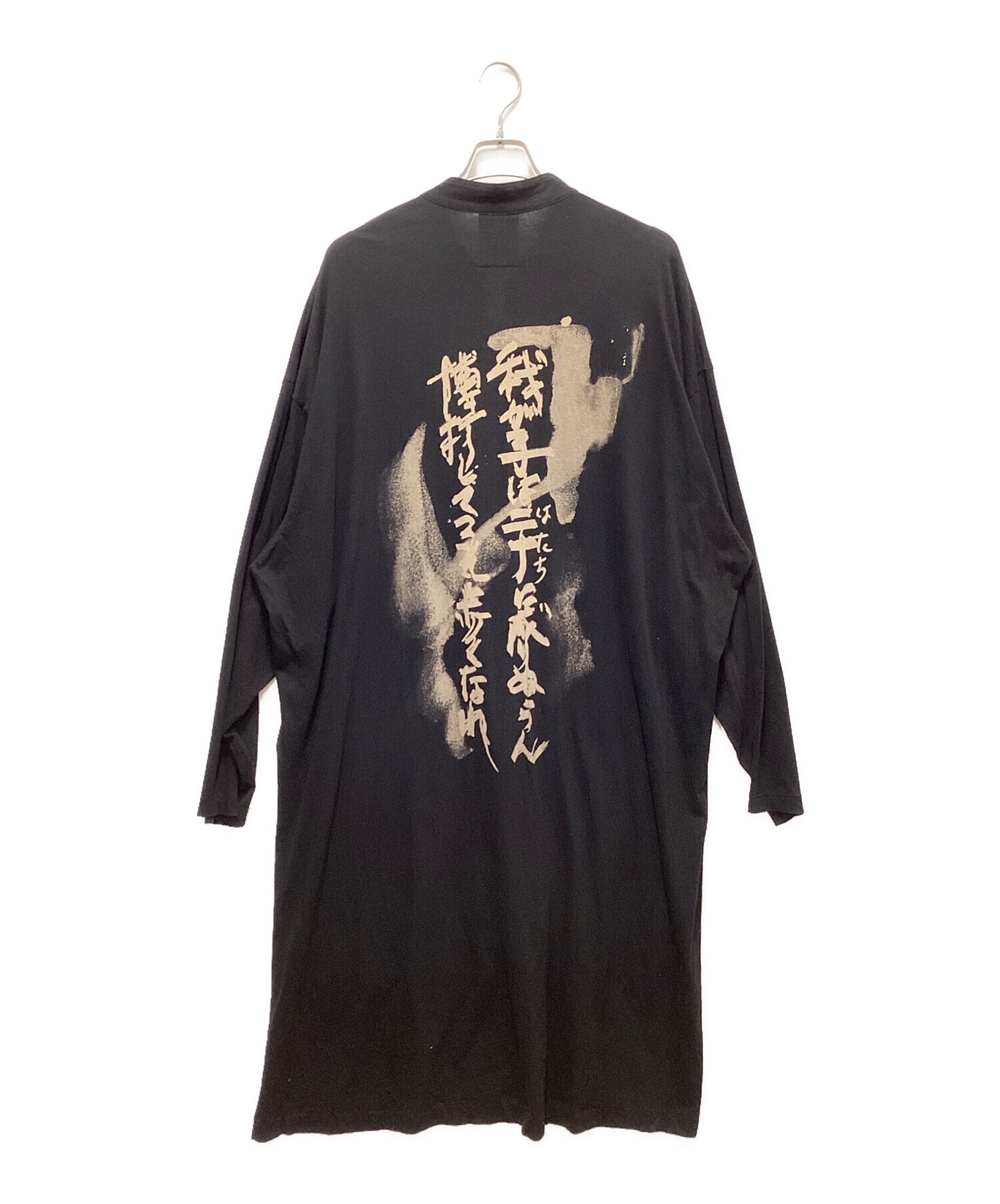 [Pre-owned] BLACK Scandal Yohji Yamamoto Back Print Stand Collar Long-Sleeve HN-T47-085