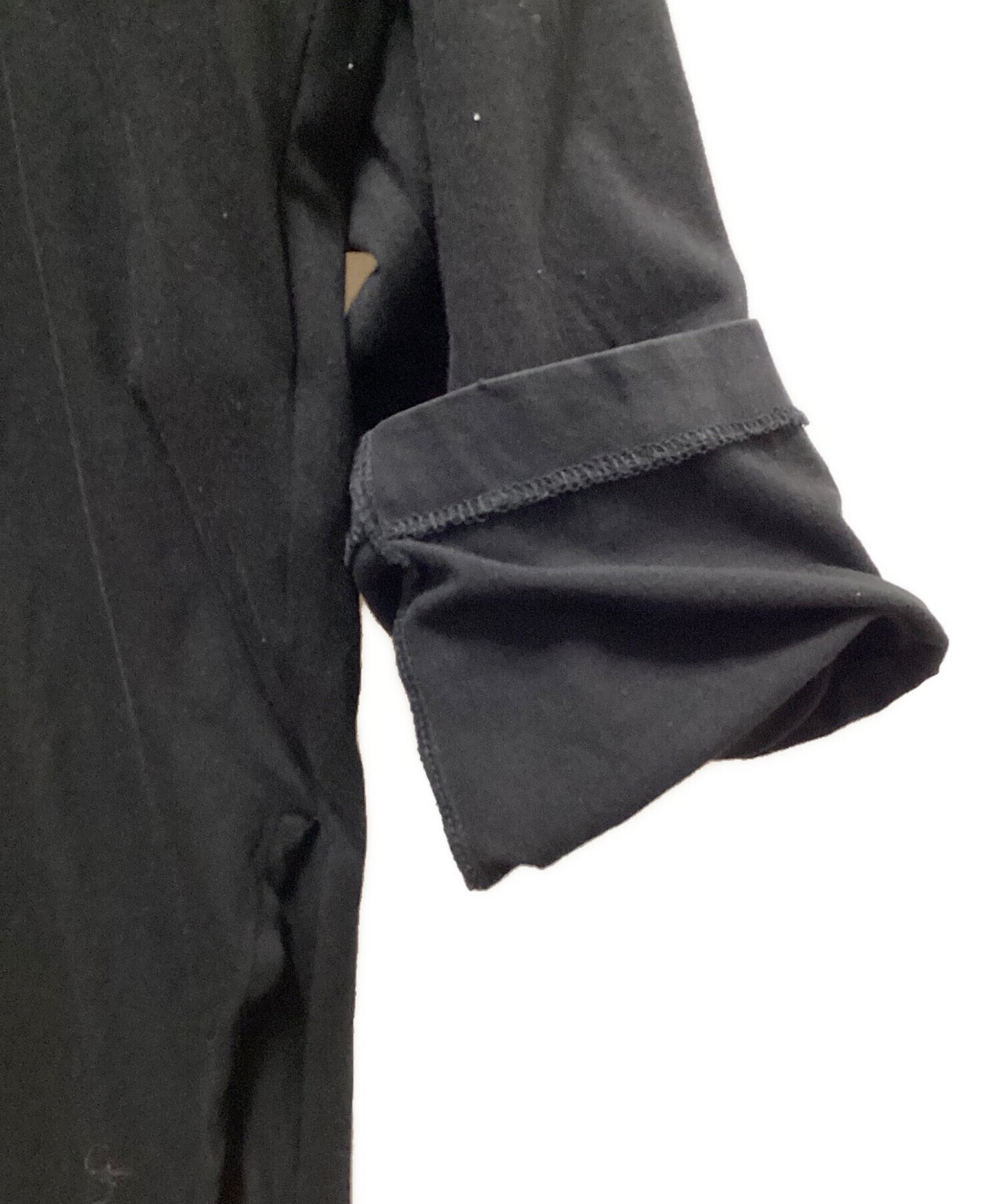 [Pre-owned] BLACK Scandal Yohji Yamamoto Back Print Stand Collar Long-Sleeve HN-T47-085