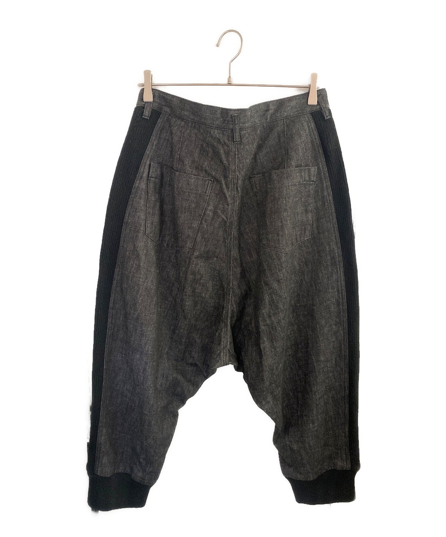 [Pre-owned] GROUND Y Denim Ribbed Pants GO-P16-815