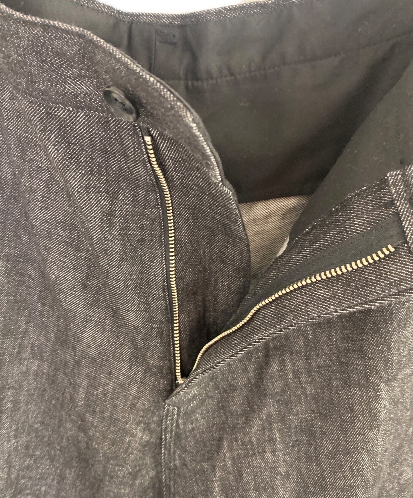 [Pre-owned] GROUND Y Denim Ribbed Pants GO-P16-815