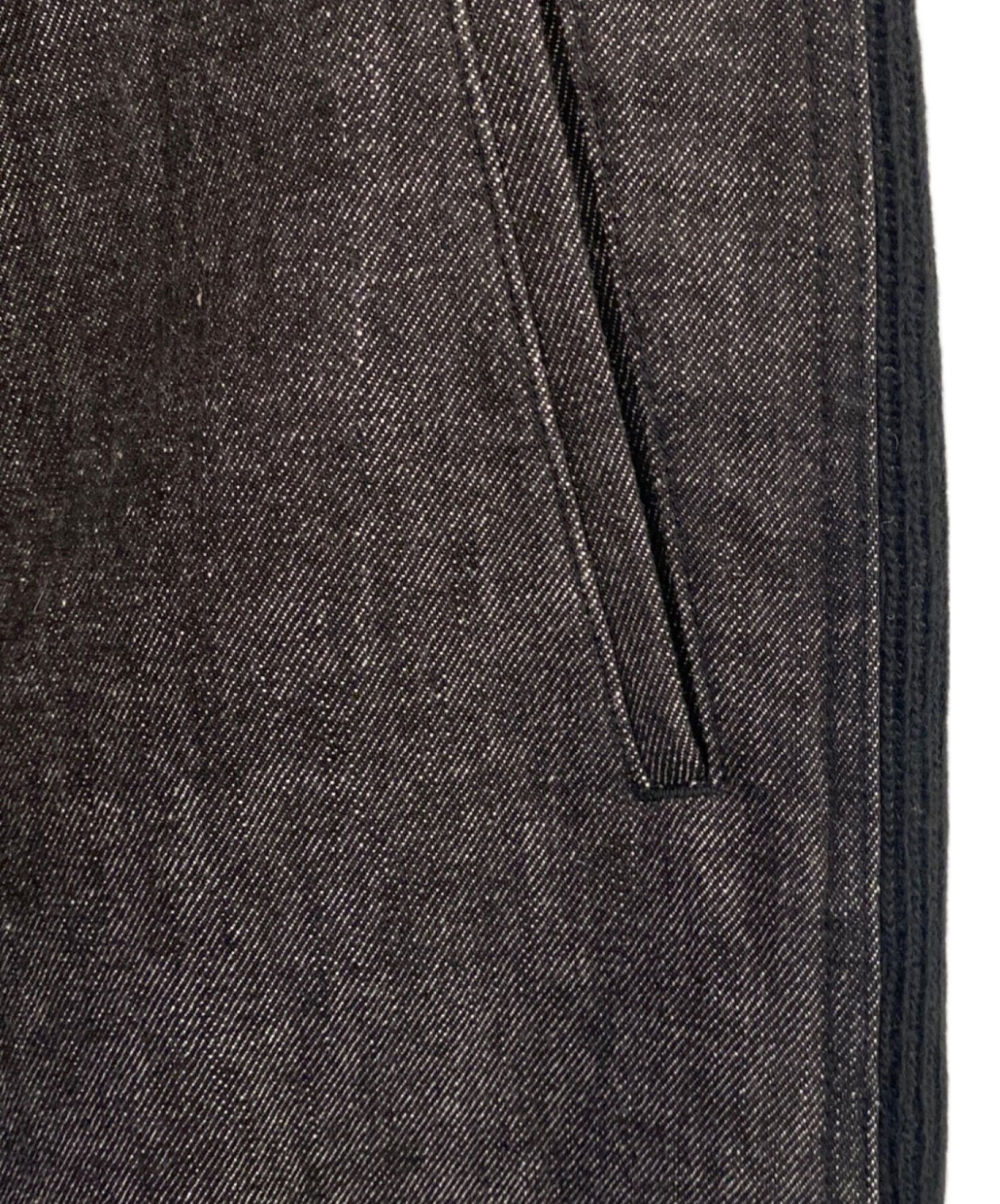 [Pre-owned] GROUND Y Denim Ribbed Pants GO-P16-815