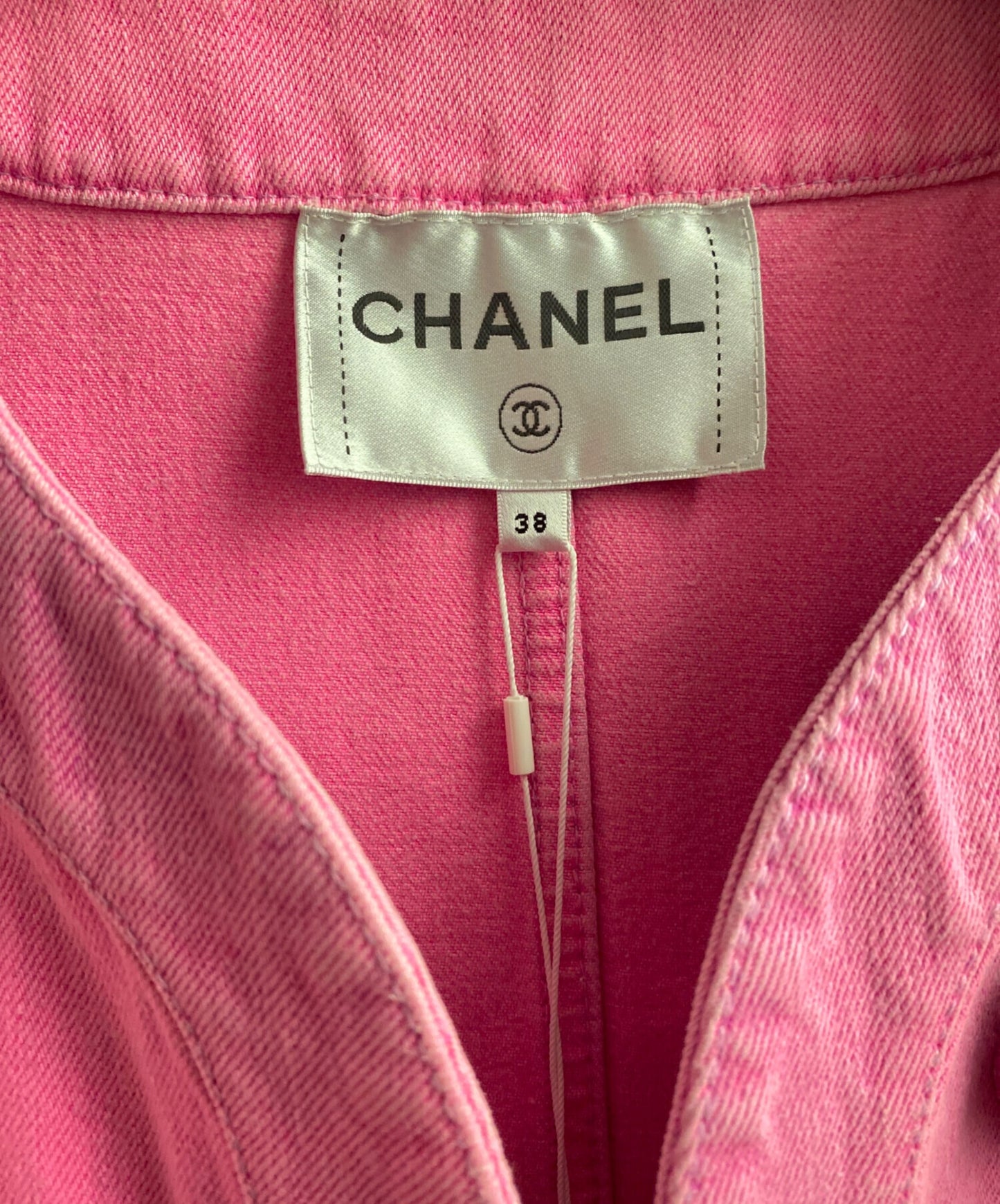 [Pre-owned] CHANEL Collarless Denim Jacket 21s / p70707v62121