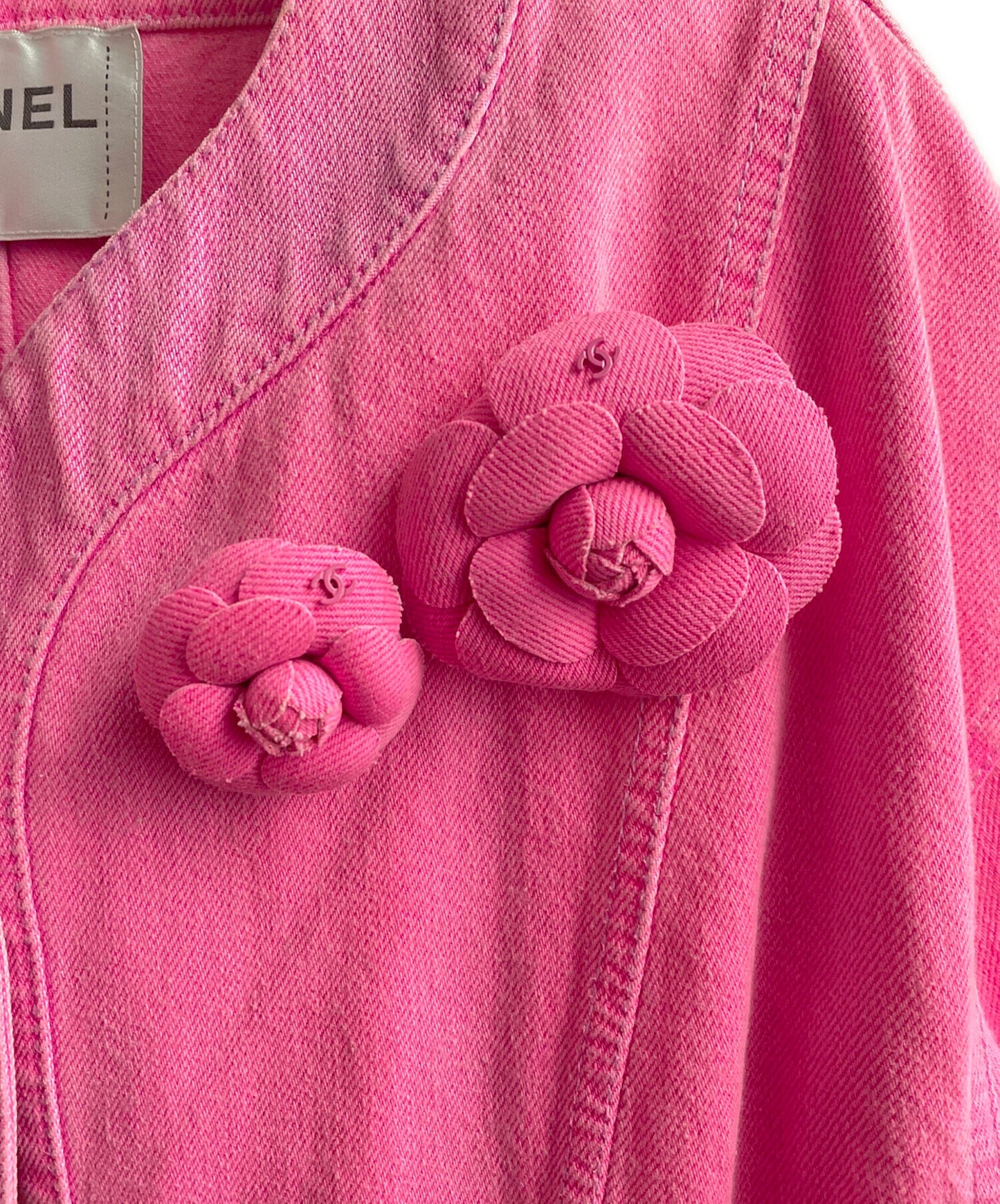 [Pre-owned] CHANEL Collarless Denim Jacket 21s / p70707v62121