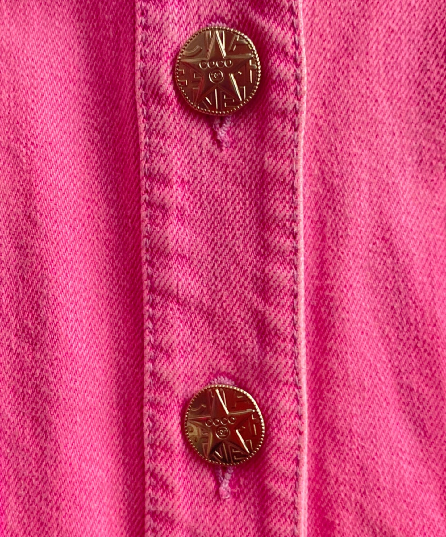 [Pre-owned] CHANEL Collarless Denim Jacket 21s / p70707v62121