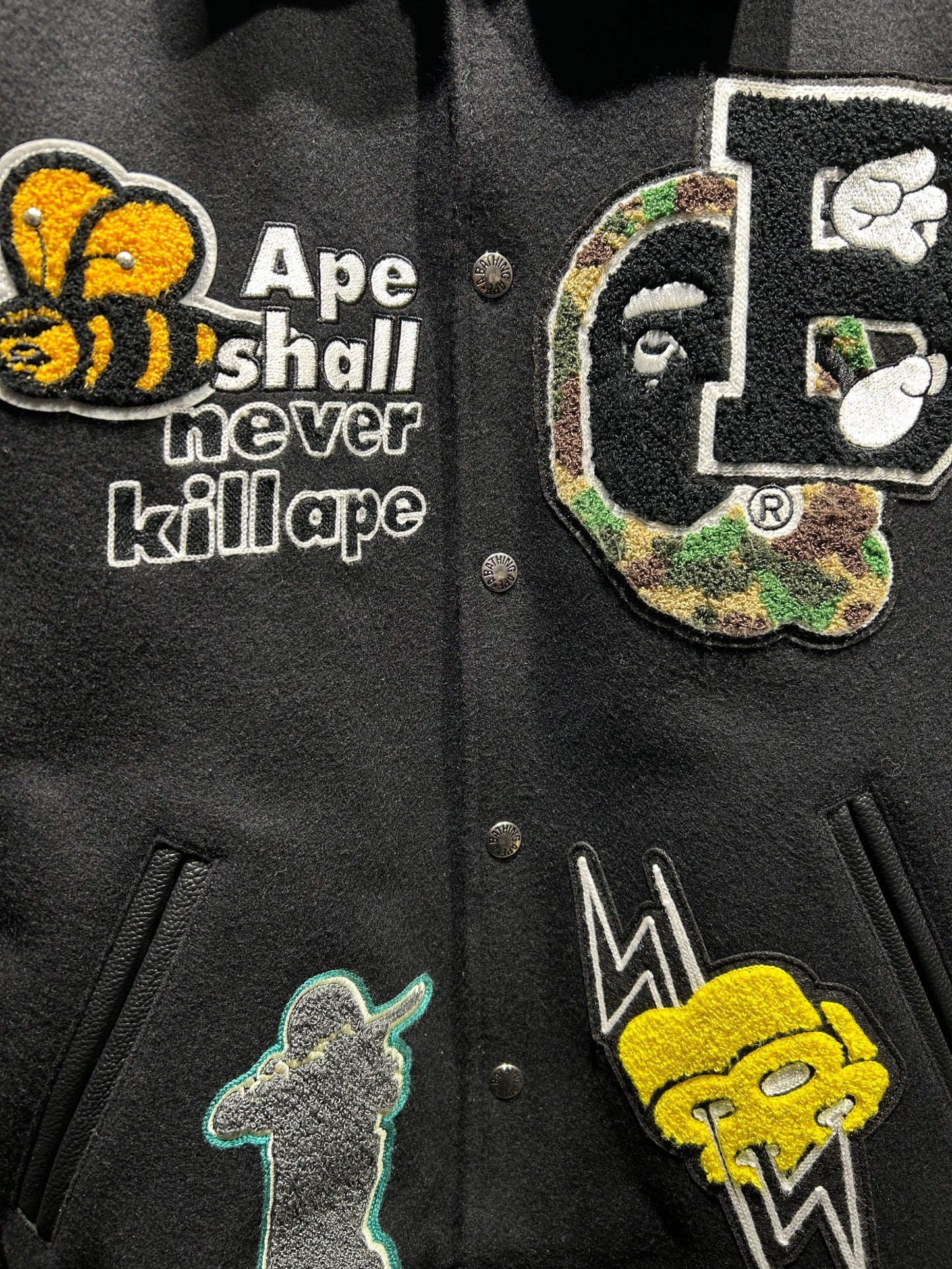 [Pre-owned] A BATHING APE BAPE Varsity Jacket / Varsity Jacket / Patch Jacket / 001HJK301002M 001HJK301002M