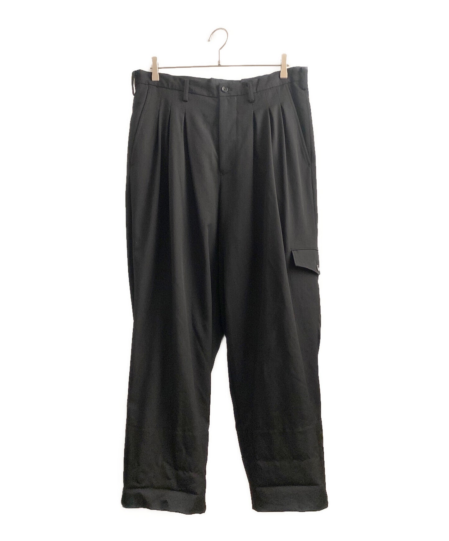 [Pre-owned] Yohji Yamamoto pour homme GABARDINE SAROUEL PANTS/12-tuck pants/slacks HZ-P28-100