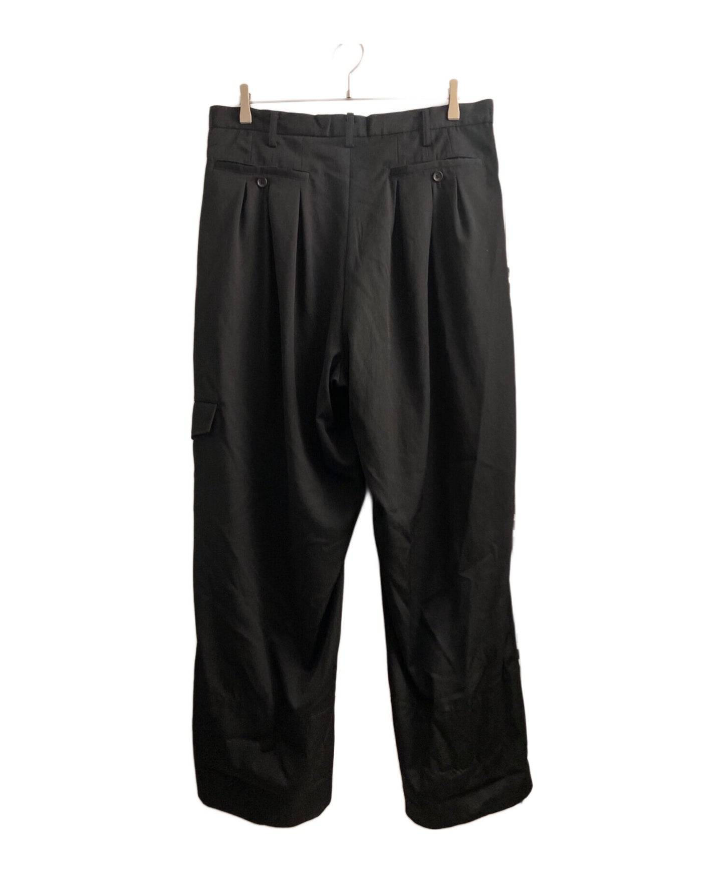 [Pre-owned] Yohji Yamamoto pour homme GABARDINE SAROUEL PANTS/12-tuck pants/slacks HZ-P28-100