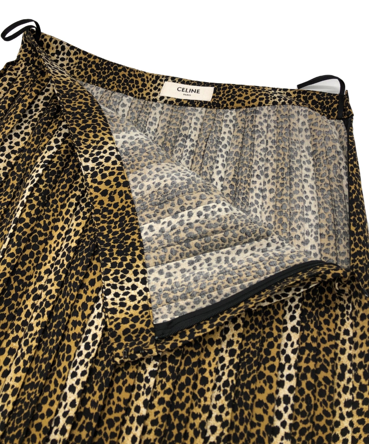 [Pre-owned] CELINE Pleated Skirt 2J075410F