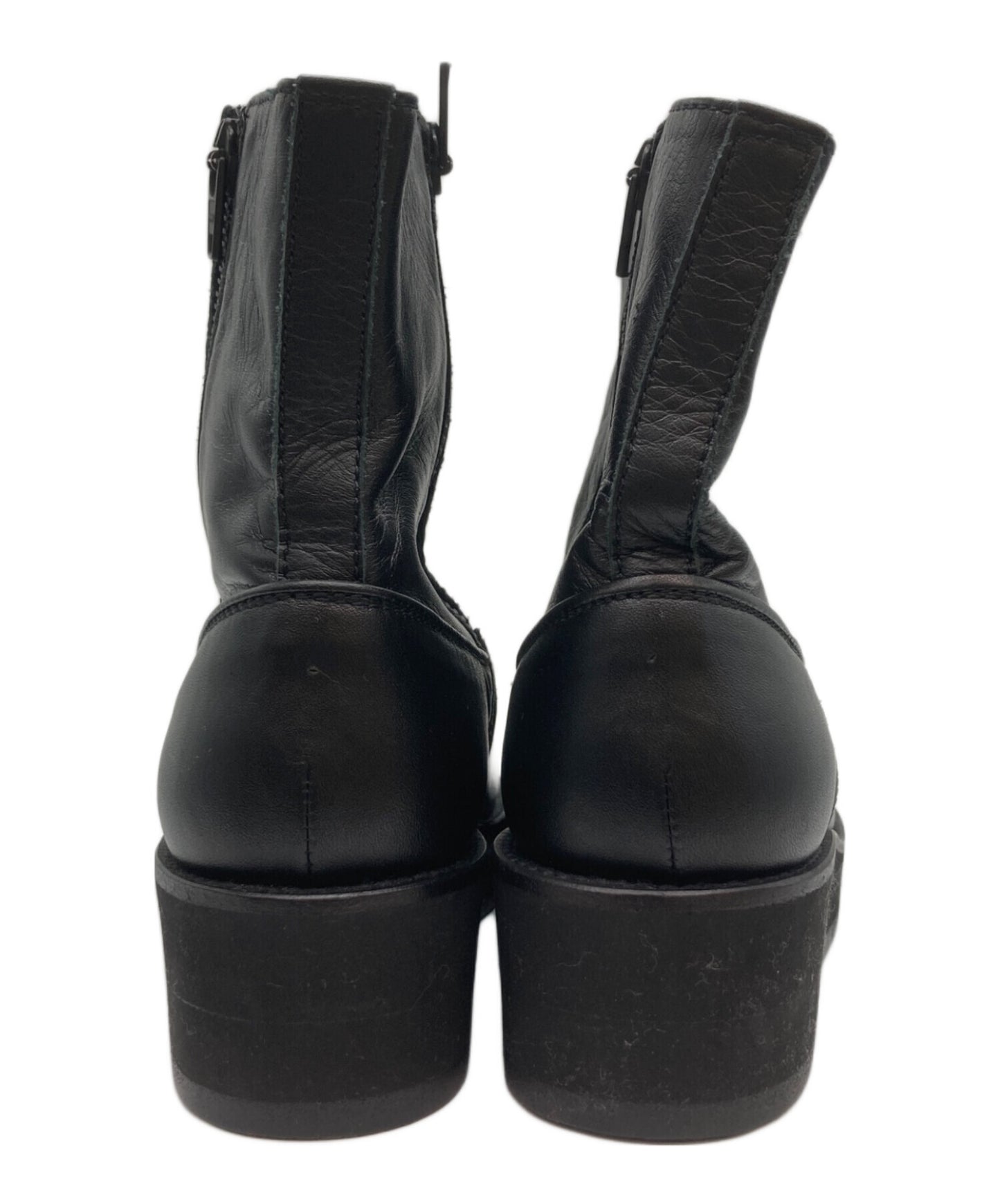 [Pre-owned] Y's SOOMTH LEATHER PLATFORM ZIP UP BOOTS