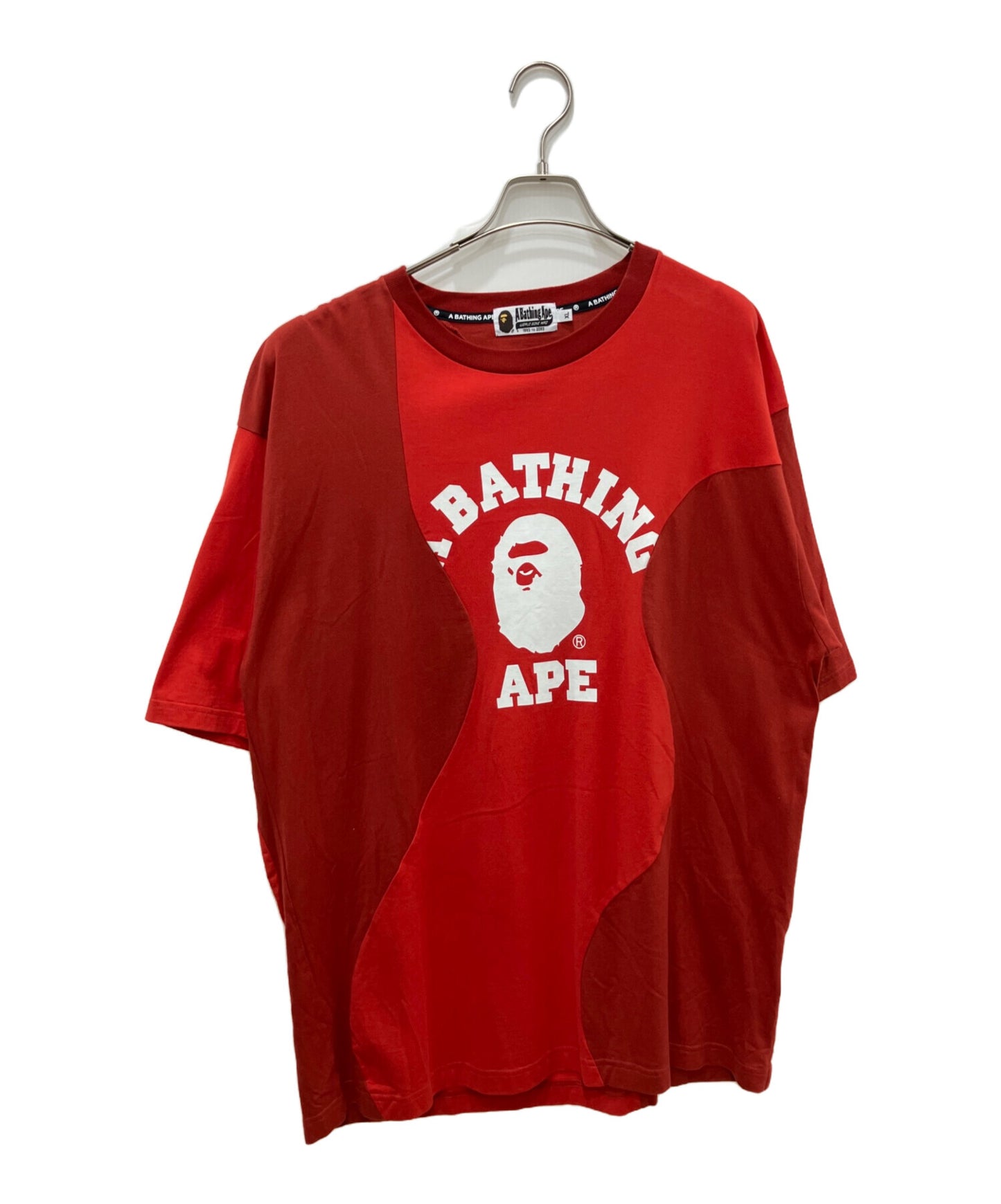 [Pre-owned] A BATHING APE Cutting College Relaxed-Fit T-Shirt 001CSJ301011M