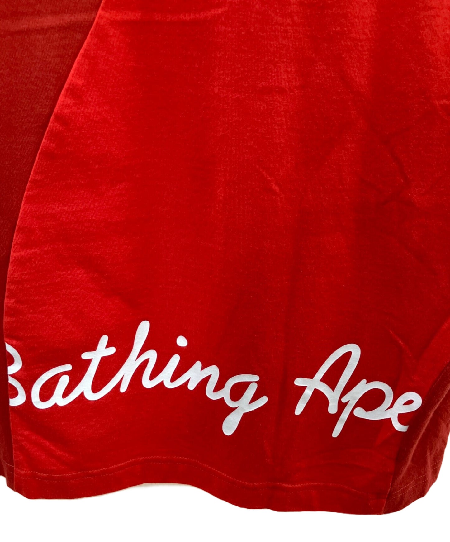 [Pre-owned] A BATHING APE Cutting College Relaxed-Fit T-Shirt 001CSJ301011M