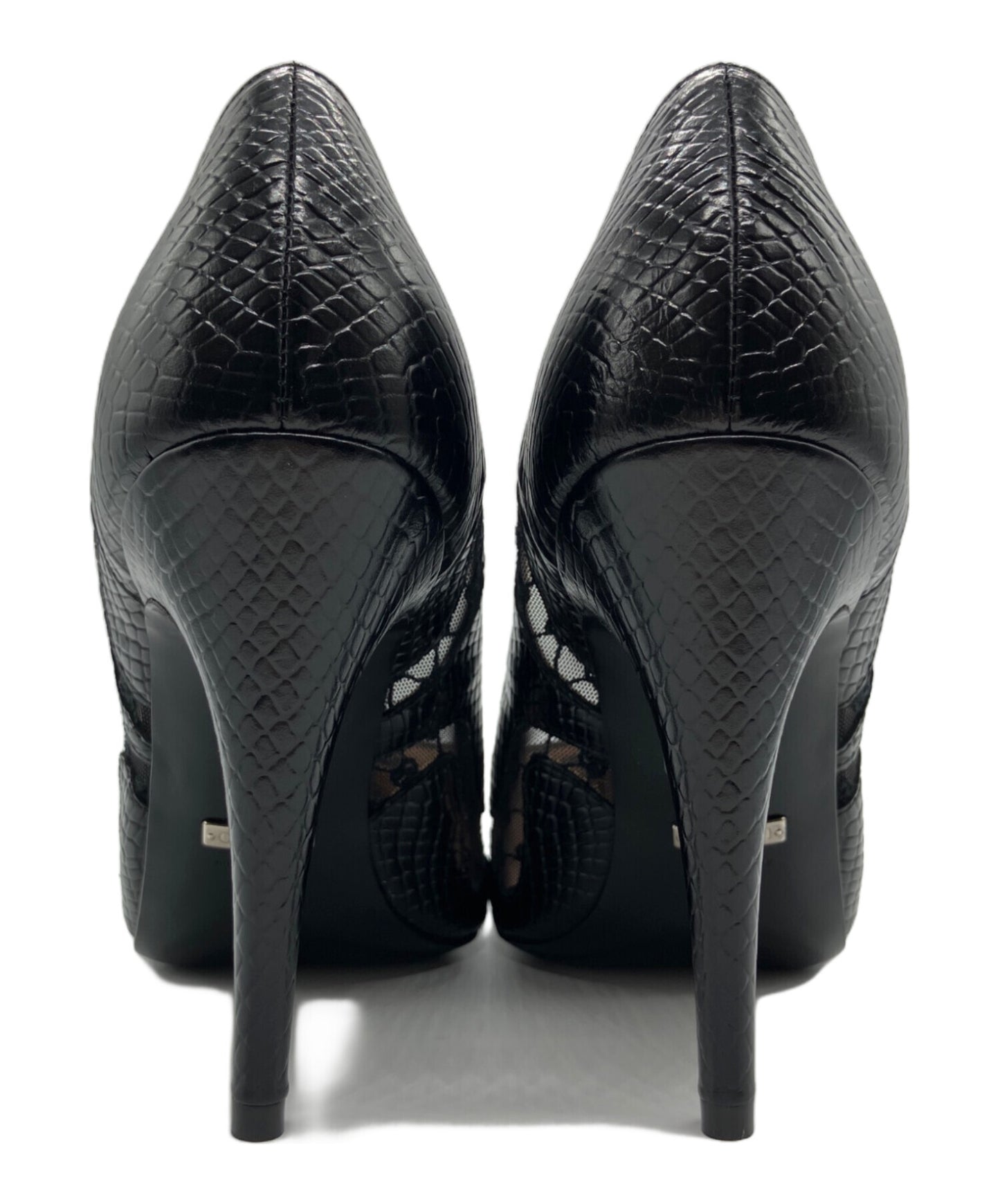 [Pre-owned] GUCCI Python-Print Leather Pumps 738689