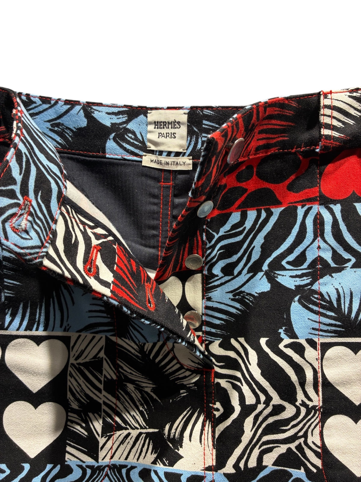 [Pre-owned] HERMES Wild Heart Skirt / All-Over Print / 3E0350D1 3E0350D1