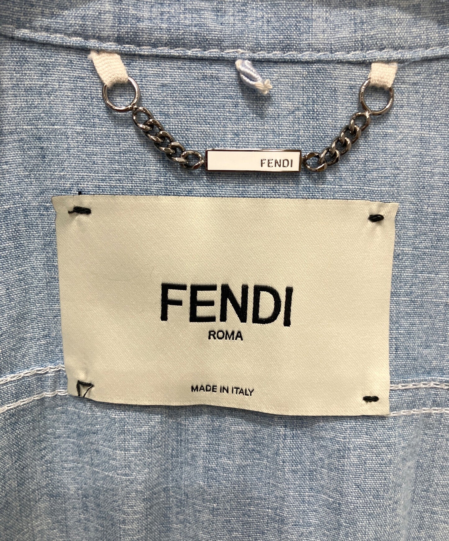 [Pre-owned] FENDI FF Logo Cotton Shirt FLF641