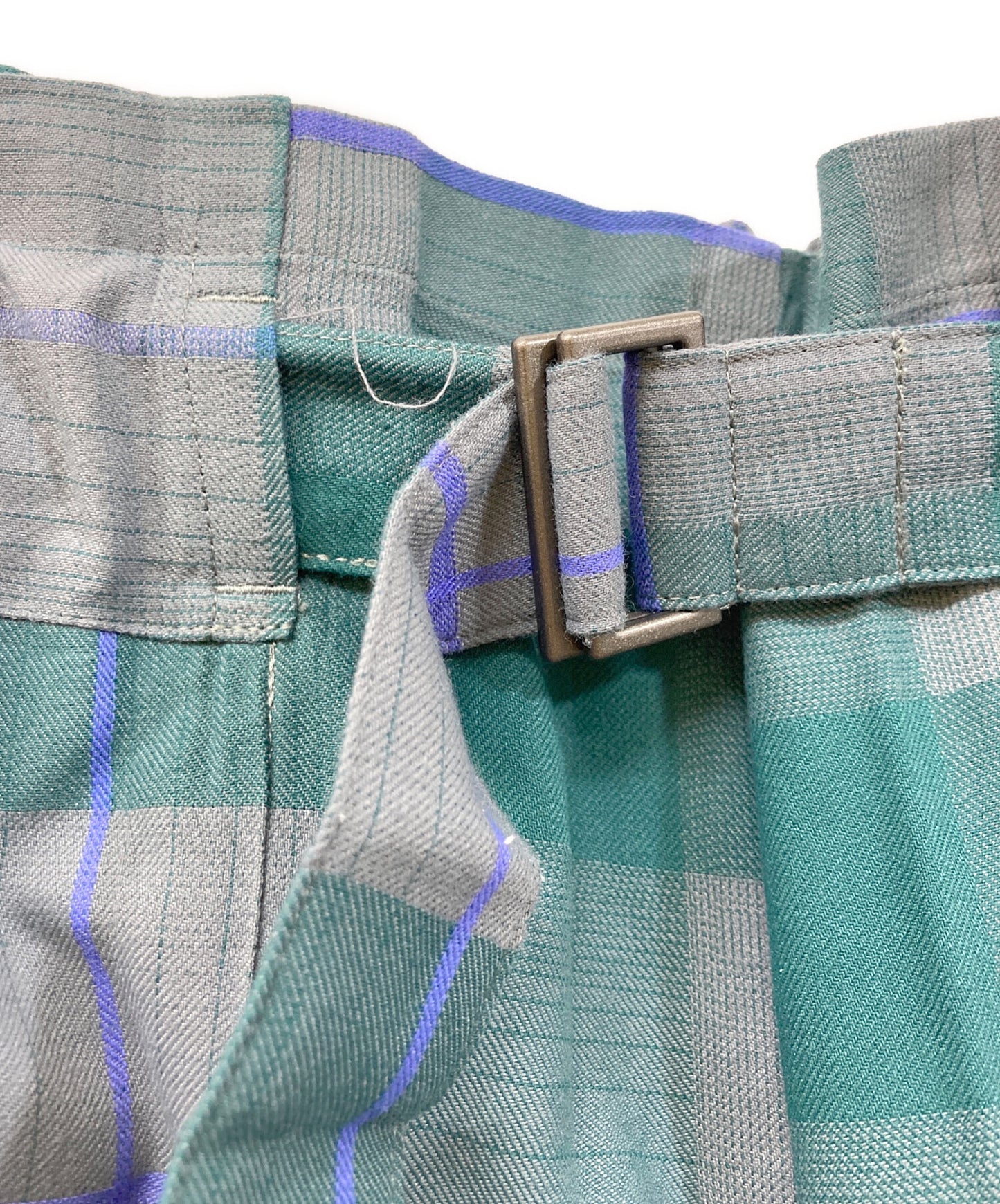 [Pre-owned] me ISSEY MIYAKE CHECK PLEATS BOTTOM MI43FF932