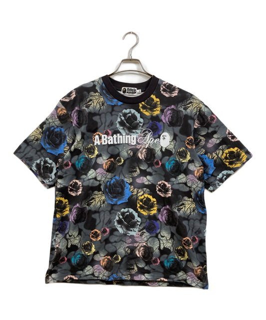 [Pre-owned] A BATHING APE FLORAL CAMO LOGO RELAXED FIT TEE 001CSK801302M