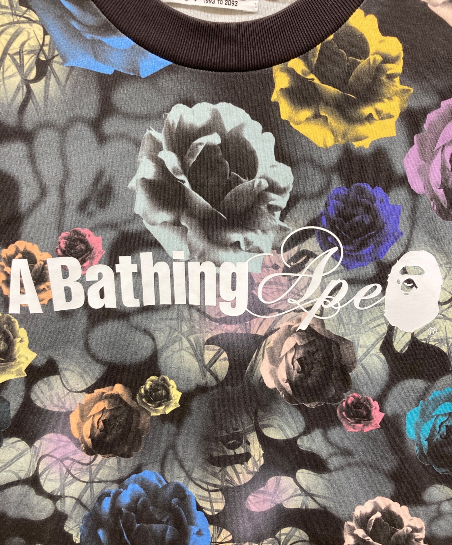 [Pre-owned] A BATHING APE FLORAL CAMO LOGO RELAXED FIT TEE 001CSK801302M