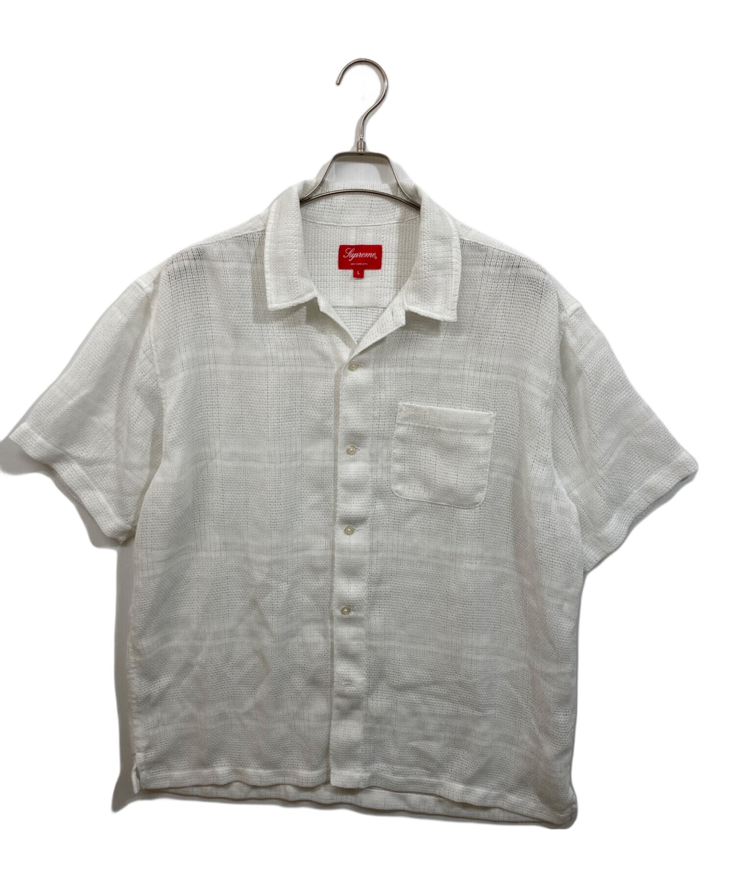 [Pre-owned] SUPREME Mesh Stripe S/S Shirt