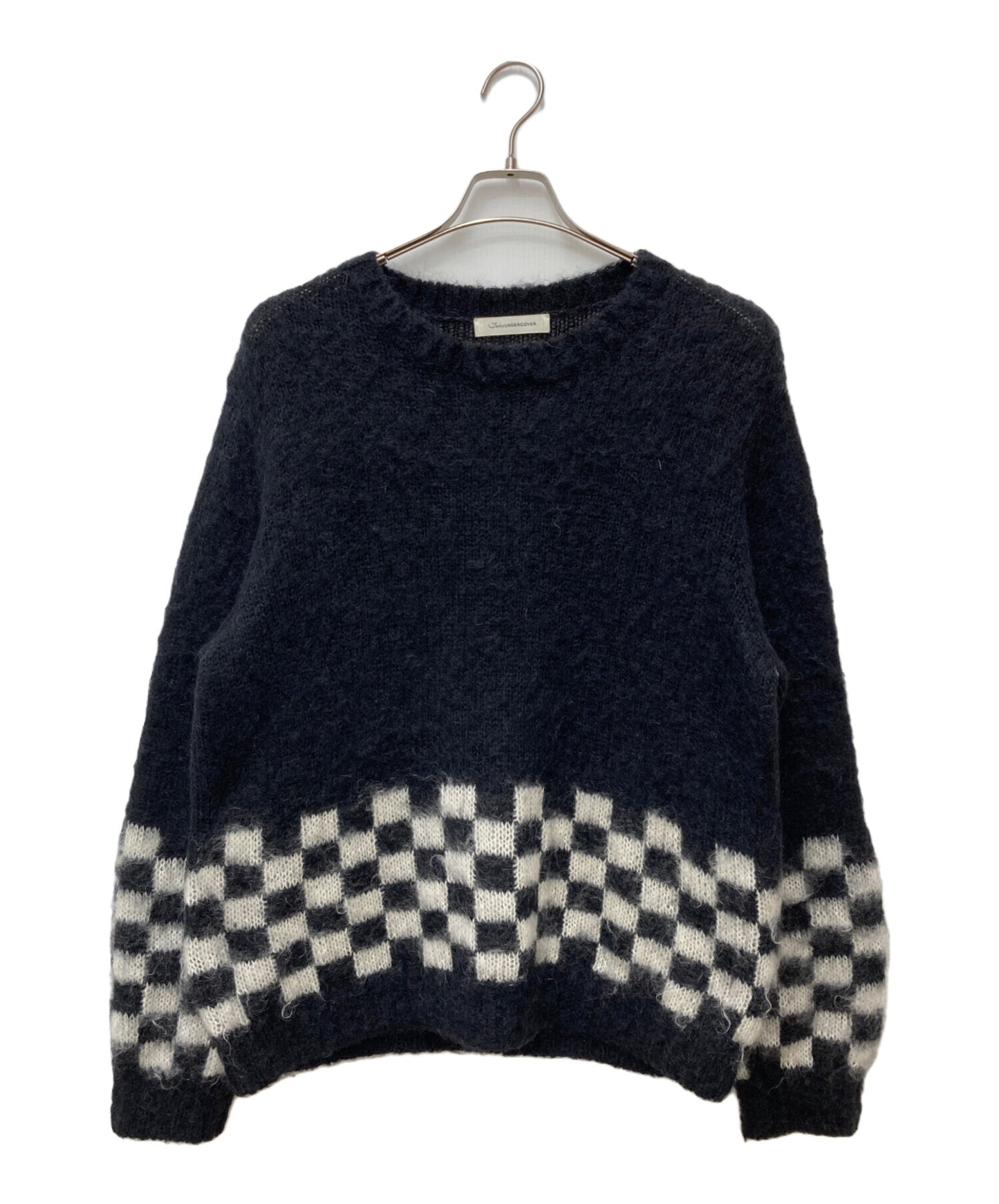 [Pre-owned] JohnUNDERCOVER checkered mohair knit JUT9901