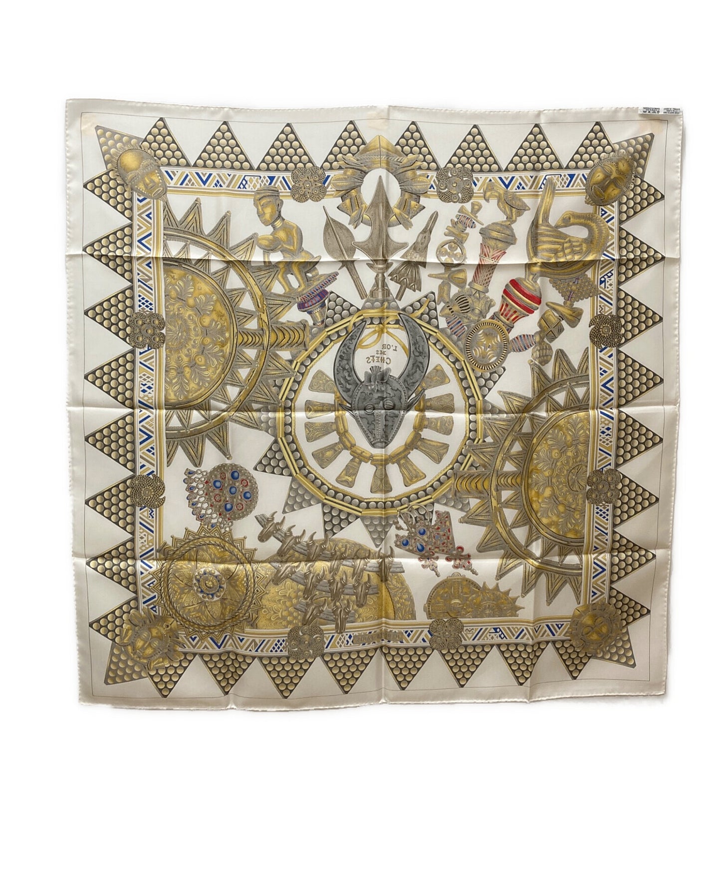 [Pre-owned] HERMES Carré 90 L'OR DES CHEFS, the sheikhs' gold.