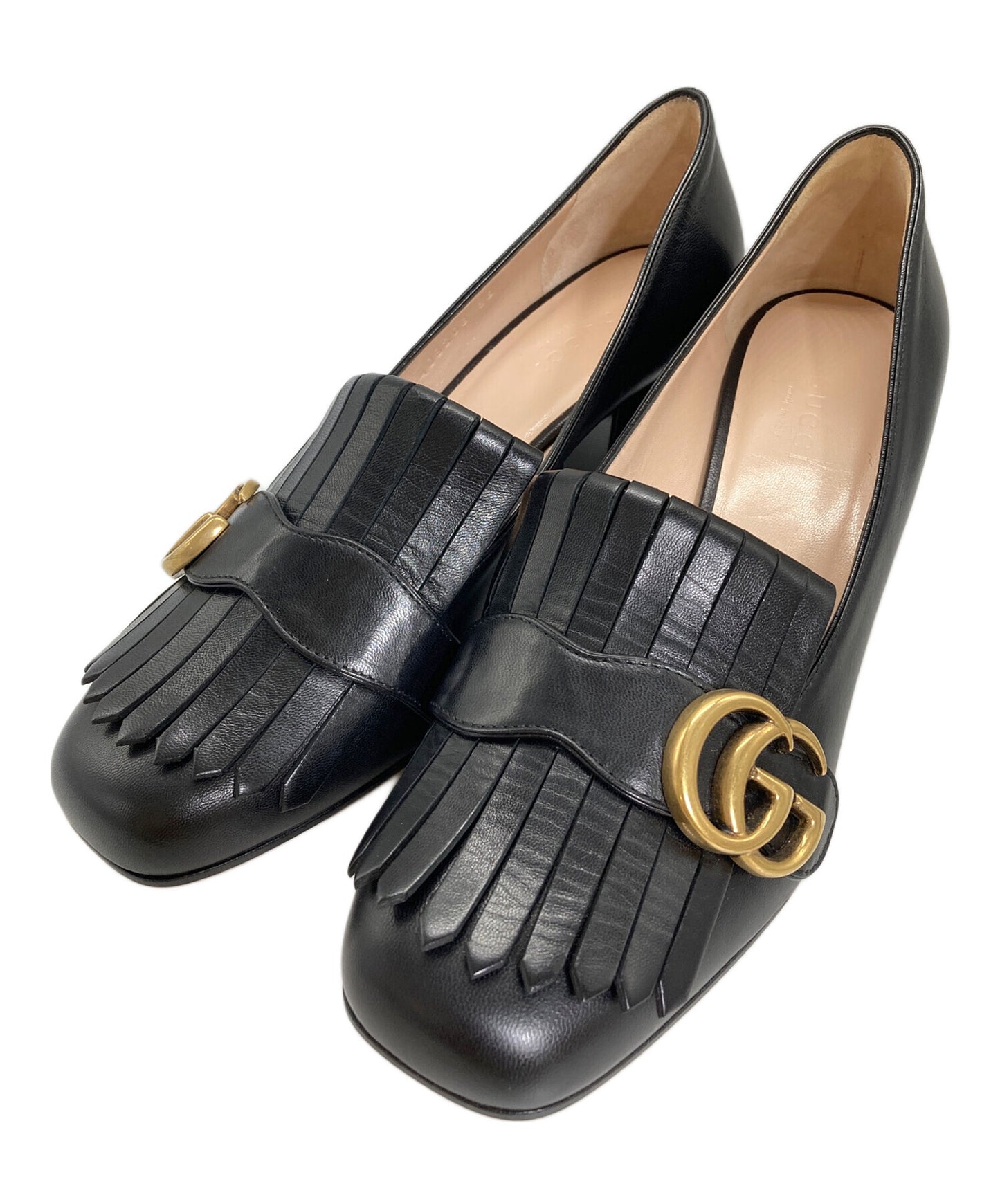 [Pre-owned] GUCCI GG Marmont Leather Tassel Loafers 408208