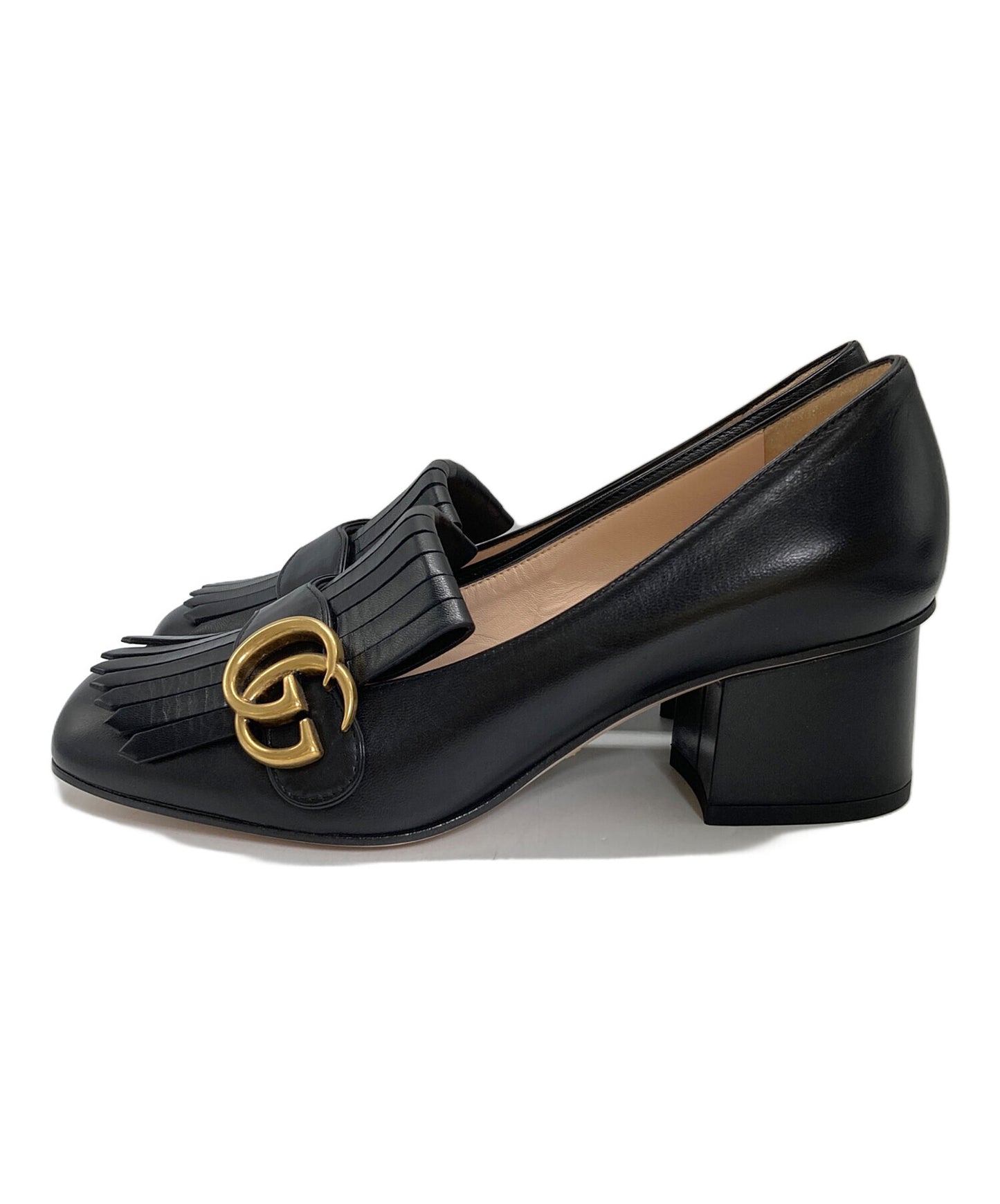 [Pre-owned] GUCCI GG Marmont Leather Tassel Loafers 408208