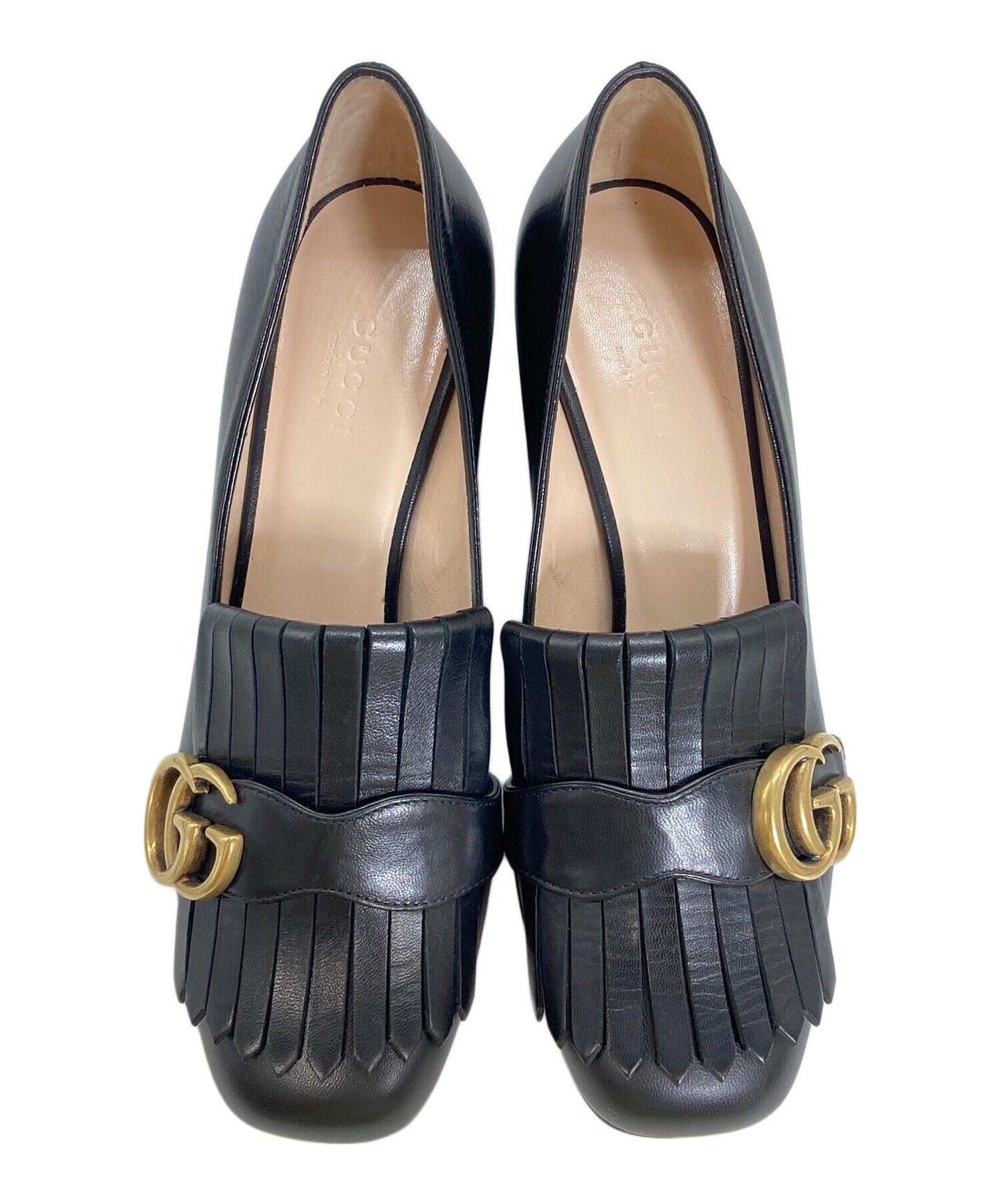[Pre-owned] GUCCI GG Marmont Leather Tassel Loafers 408208