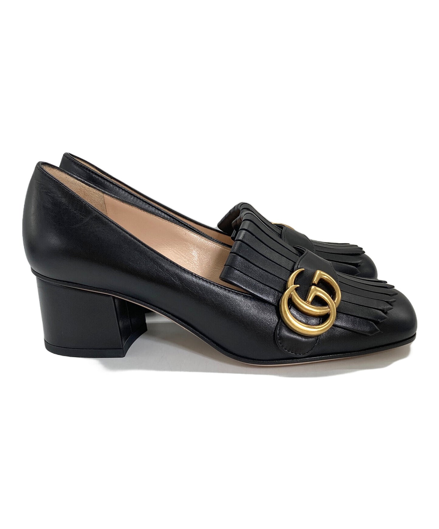 [Pre-owned] GUCCI GG Marmont Leather Tassel Loafers 408208