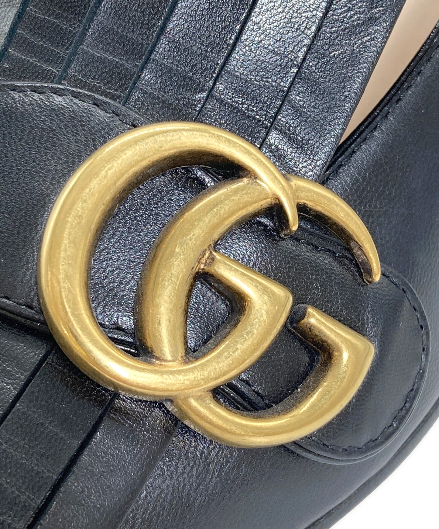 [Pre-owned] GUCCI GG Marmont Leather Tassel Loafers 408208