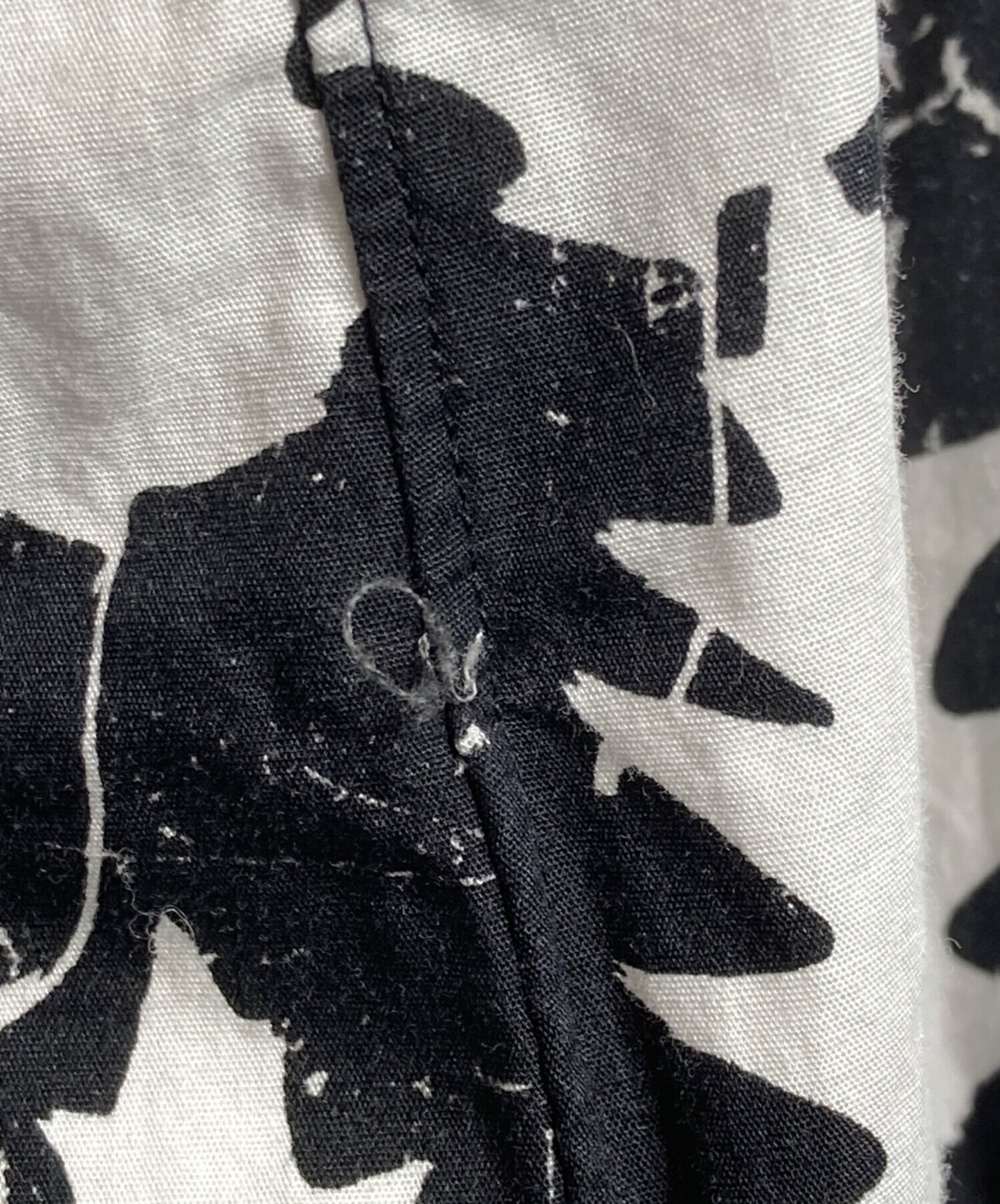 [Pre-owned] BLACK COMME des GARCONS Monochrome leaf print shirt