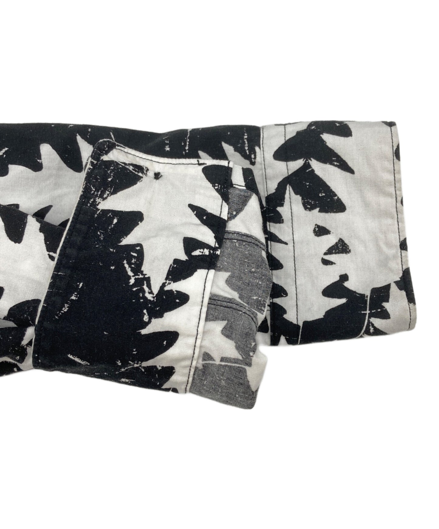 [Pre-owned] BLACK COMME des GARCONS Monochrome leaf print shirt