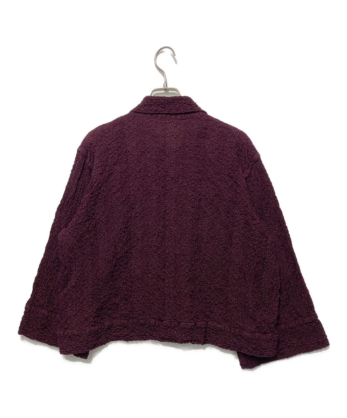 [Pre-owned] me ISSEY MIYAKE Herringbone Flocked Cauliflower Cardigan MI52FO231