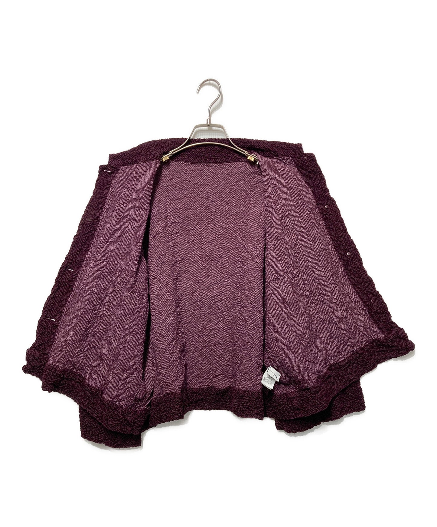 [Pre-owned] me ISSEY MIYAKE Herringbone Flocked Cauliflower Cardigan MI52FO231