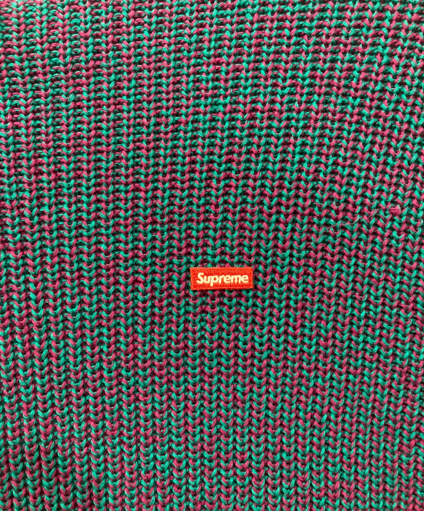 [Pre-owned] SUPREME 21AW Melange Rib Knit Sweater Small Box Logo