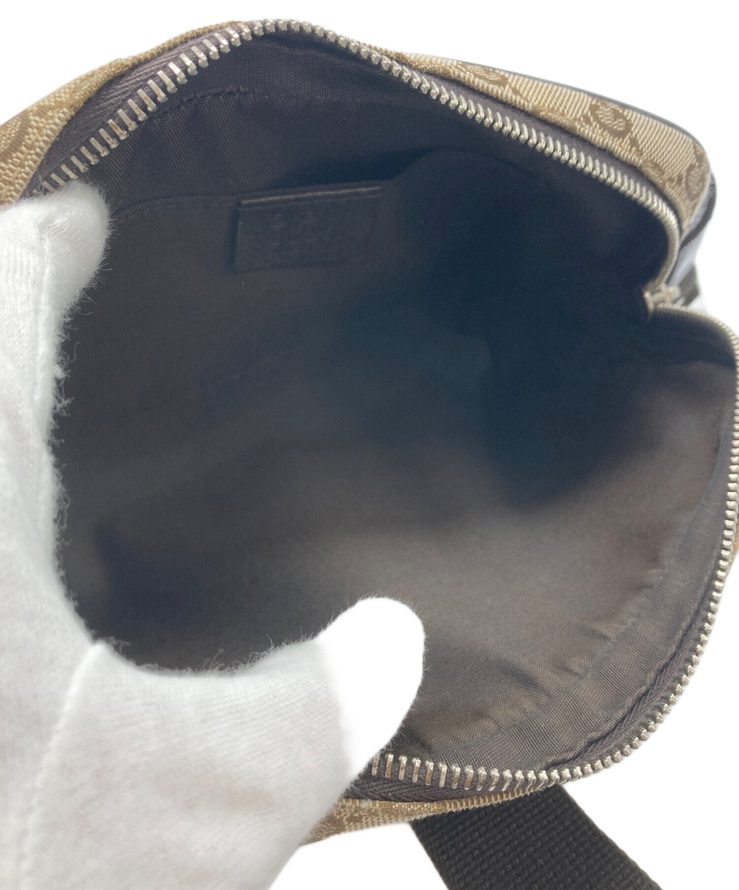 [Pre-owned] GUCCI GG Canvas Waist Bag 449174