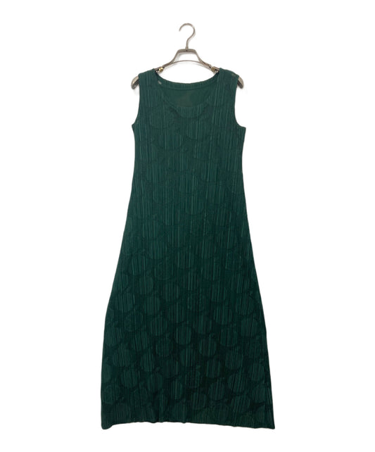 [Pre-owned] PLEATS PLEASE Fruit Pattern Lace Pleated Dress PP83-JH575